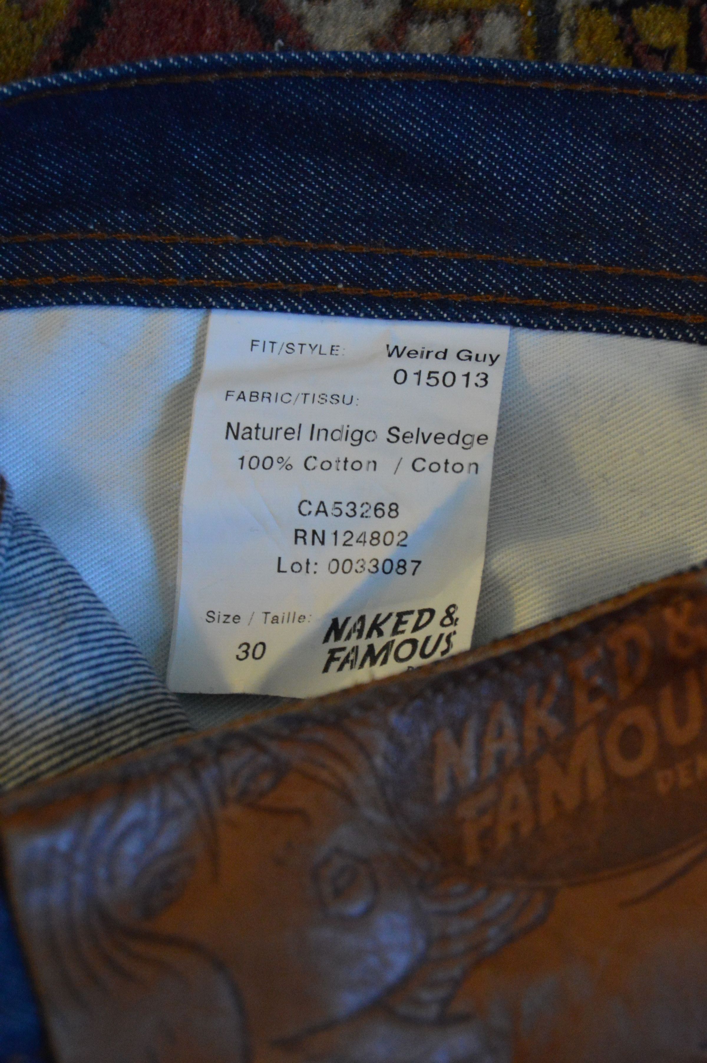 Naked & Famous Naked & Famous Weird Guy Natural Indigo Selvedge Size US 30 / EU 46 - 4 Thumbnail