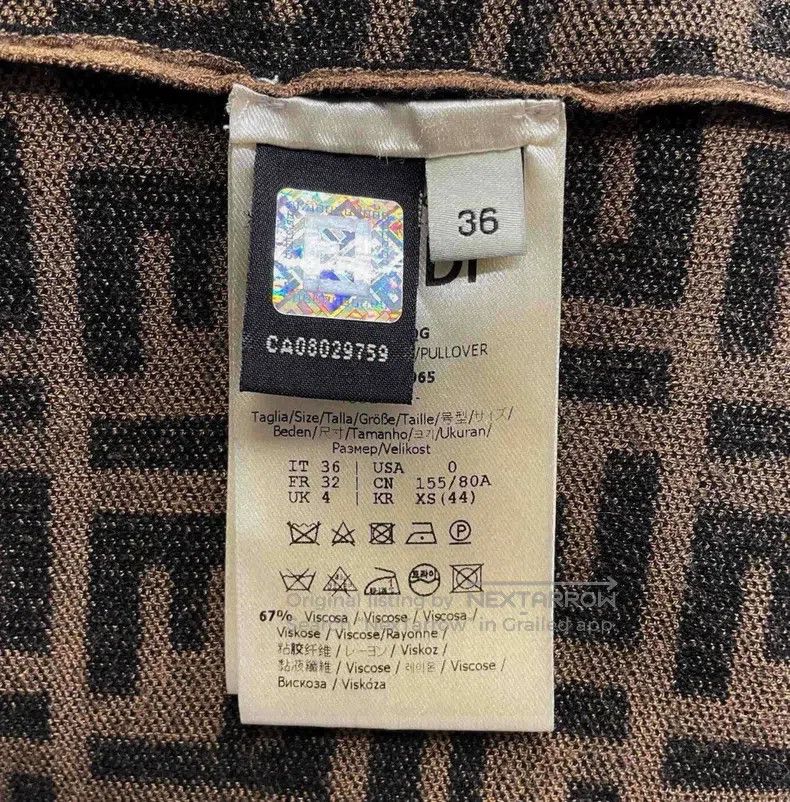 Fendi Fendi Printed Monogram Knit Short Sleeve Size XXS / US 00 / IT 34 - 6 Thumbnail