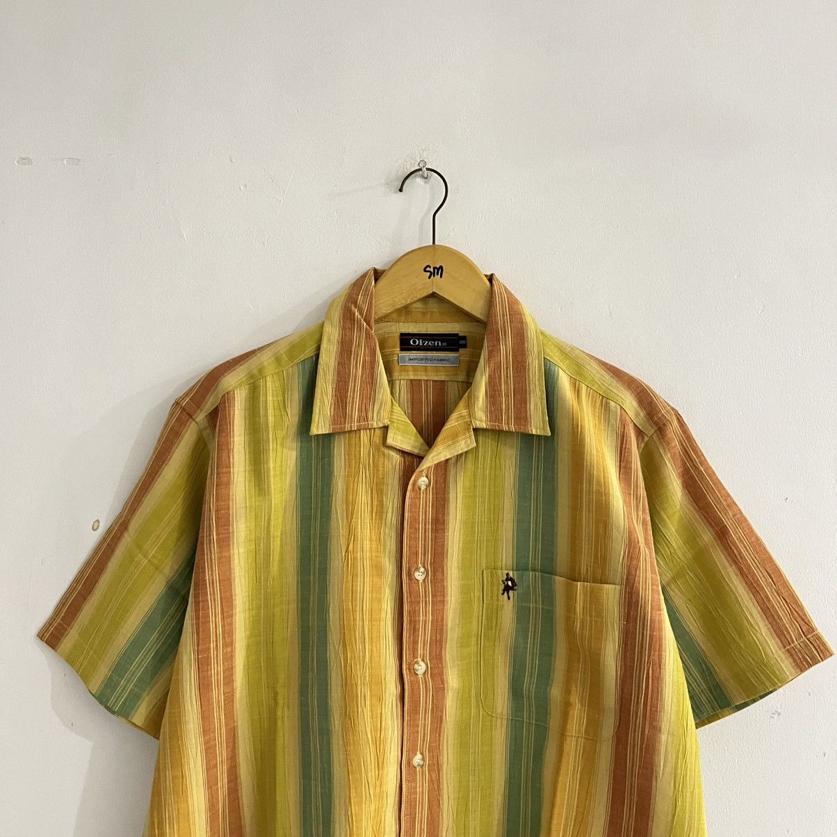 Issey Miyake Olzen - Striped Gradation Camp Collar Shirt Size US L / EU 52-54 / 3 - 2 Thumbnail