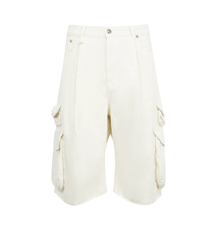 R13 o1h1sh11225 Bermuda Cargo Short in White Size US 36 / EU 52 - 1 Thumbnail