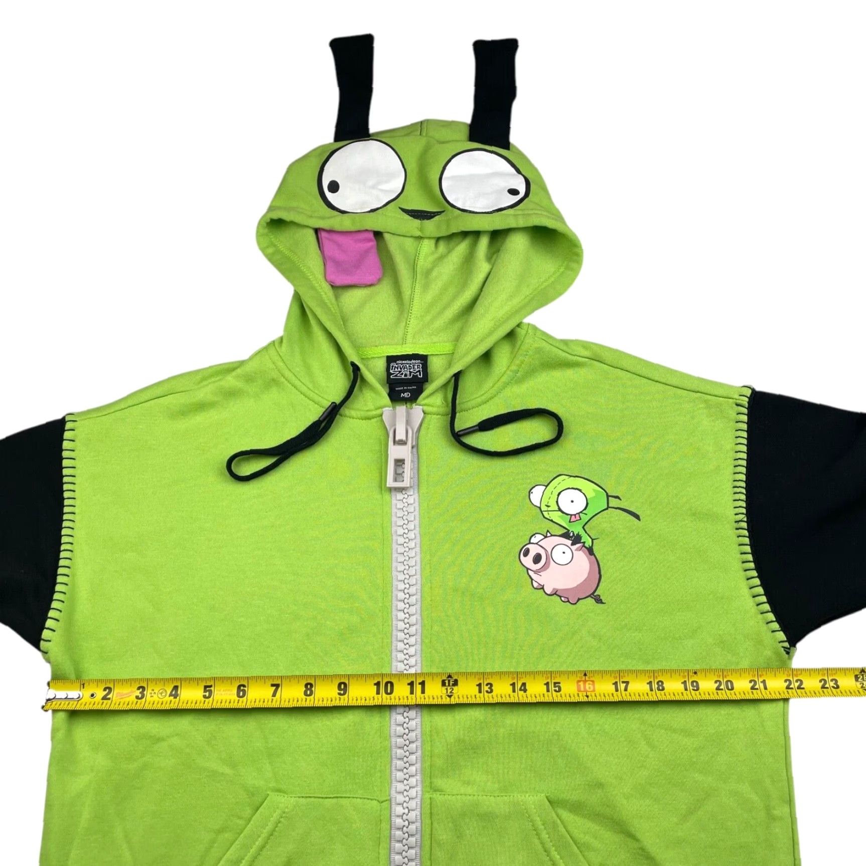 Nickelodeon Nickelodeon Invader Zim Men's Full Zip Hoodie/Jacket Green Medium Size US M / EU 48-50 / 2 - 8 Thumbnail