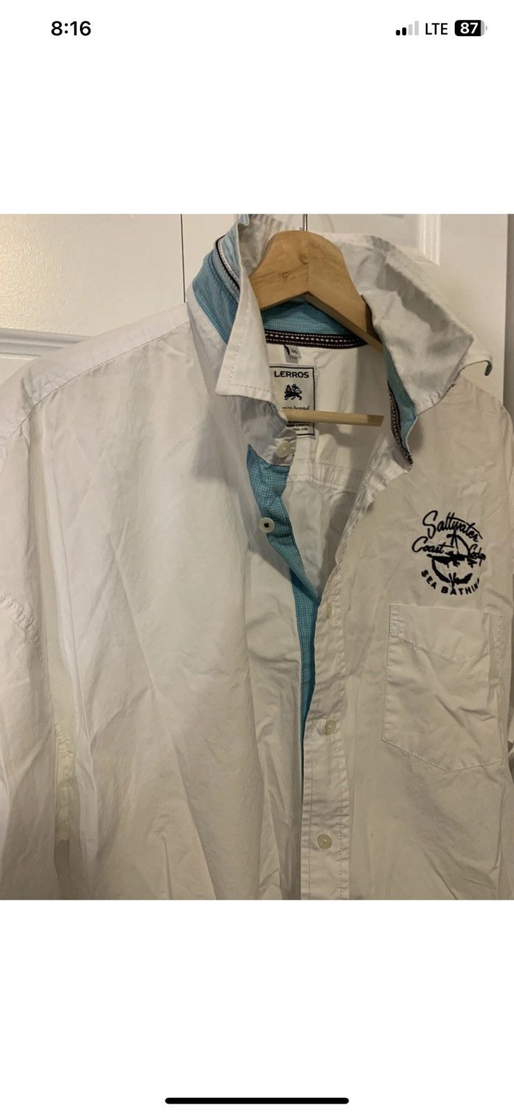 Other LERROS SHIRTS Sails Boating Saltwater Mens Sz 2XL White Blue Size US XXL / EU 58 / 5 - 6 Thumbnail
