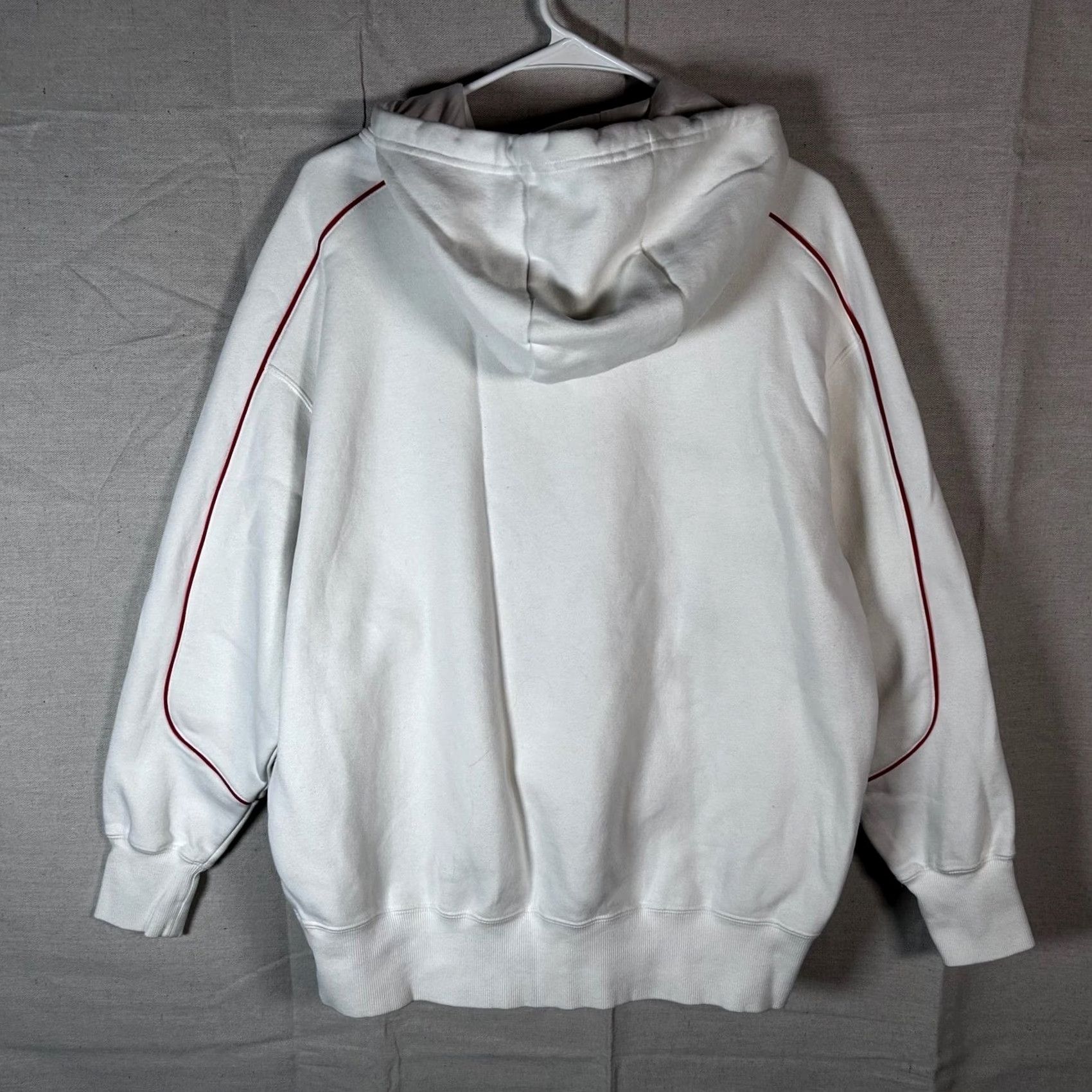 Nike Nike Center Swoosh Hoodie White Red Pullover Mens Size Small Size US S / EU 44-46 / 1 - 3 Thumbnail