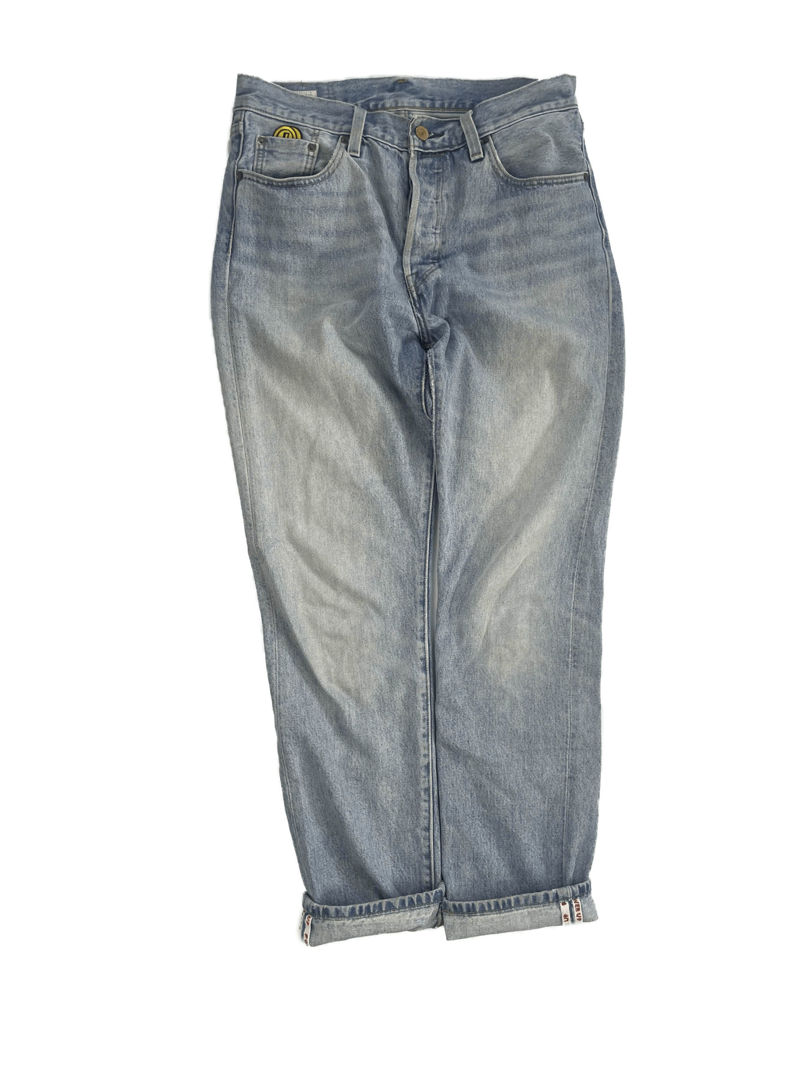 Supreme × Levi’s 501 Denim Jeans W34 L32 Rare Supreme x Levi's Star Rigid Denim Blue Jeans 32x32 FW11 Great