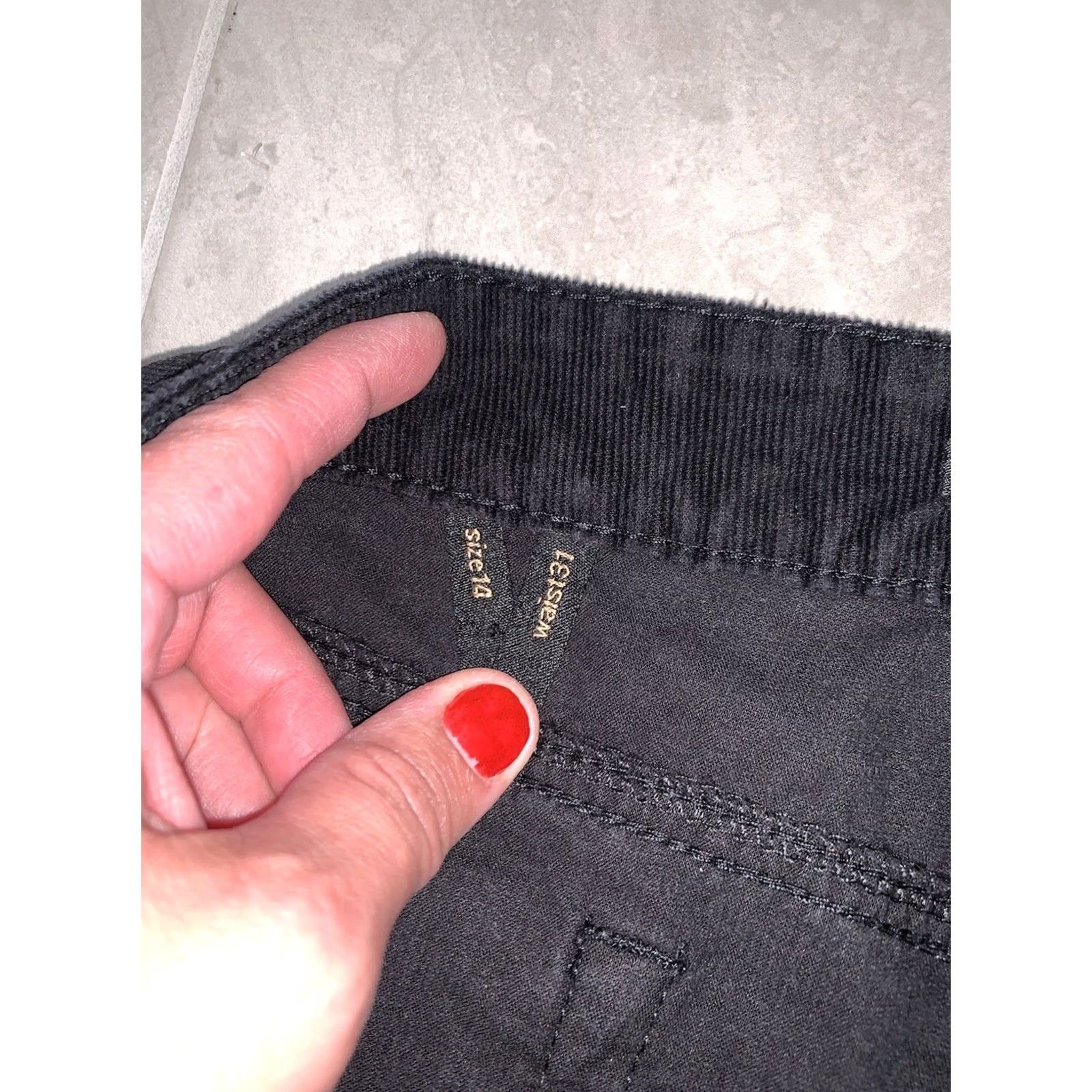 Nine West Women's 14 Nine West Black Corduroy Pants Size 36" / US 14 / IT 50 - 5 Thumbnail