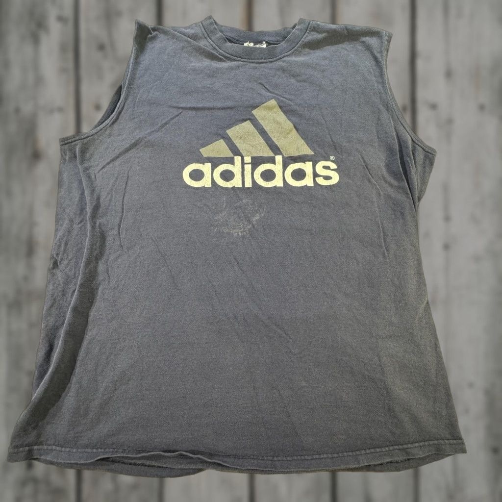 Adidas Adidas Men's Tank Top Large Blue Sleeveless Muscle Tee Athletic Gym Workout Performance Shirt Size US L / EU 52-54 / 3 - 1 Thumbnail