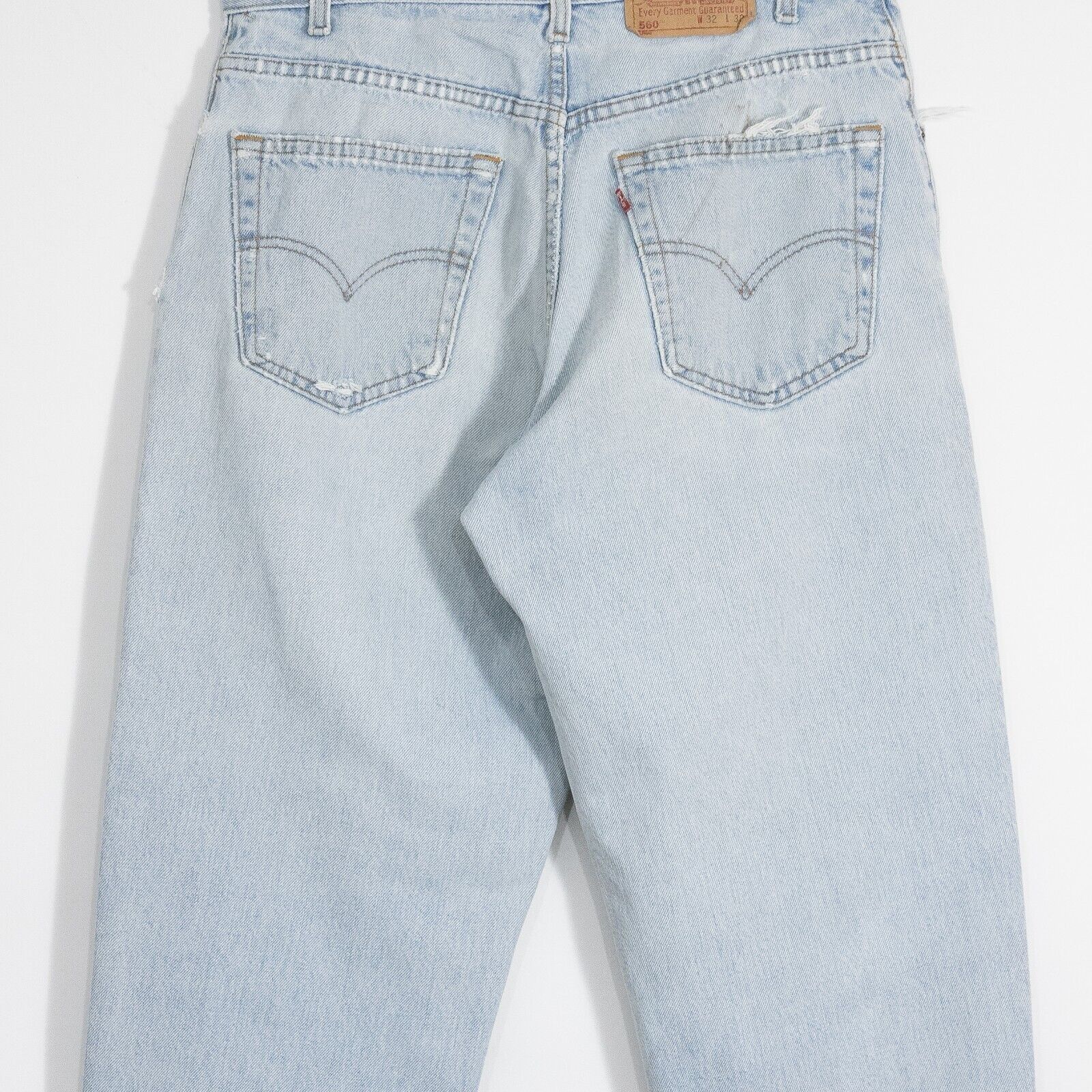 Levi's Vintage 90s Levis 560 Jeans 32x30 - Distressed Light Wash Size US 32 / EU 48 - 8 Thumbnail