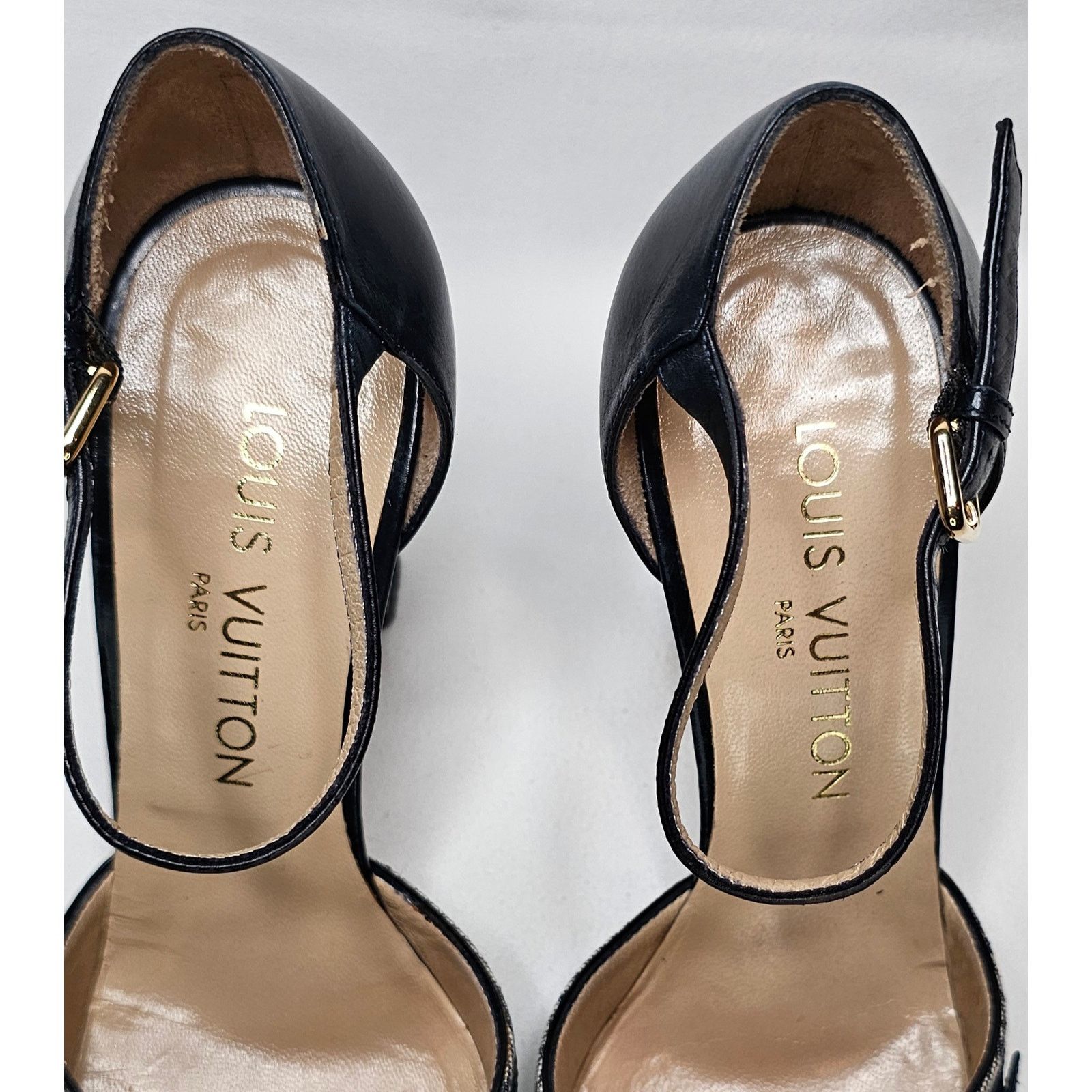Louis Vuitton Louis Vuitton D'Orsay Ankle Strap Pumps mini lin canvas Size US 5.5 / IT 35.5 - 4 Thumbnail