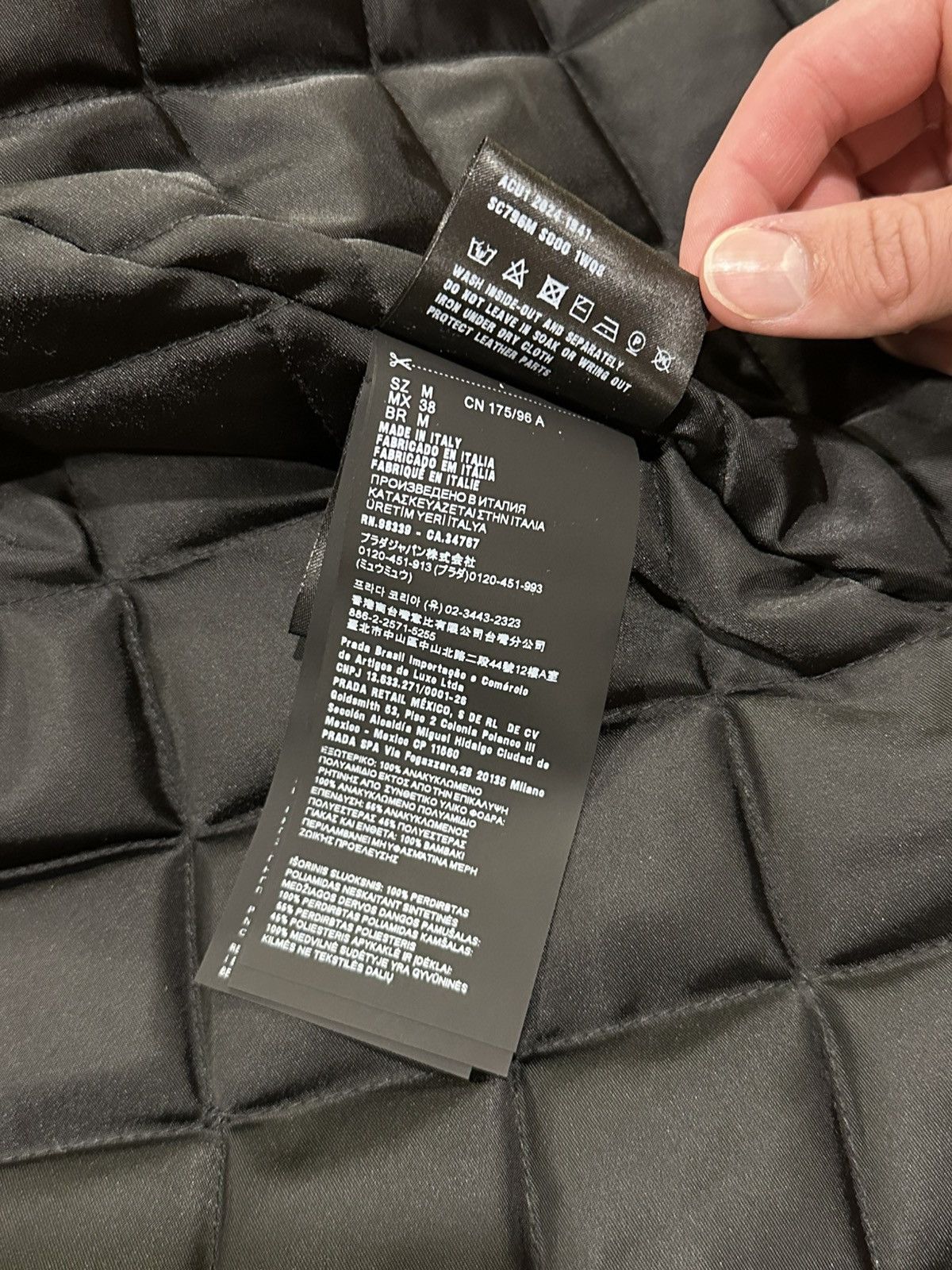 Prada Prada Tech Re-Nylon Padded Cargo Pocket Black Jacket Size US M / EU 48-50 / 2 - 15 Thumbnail