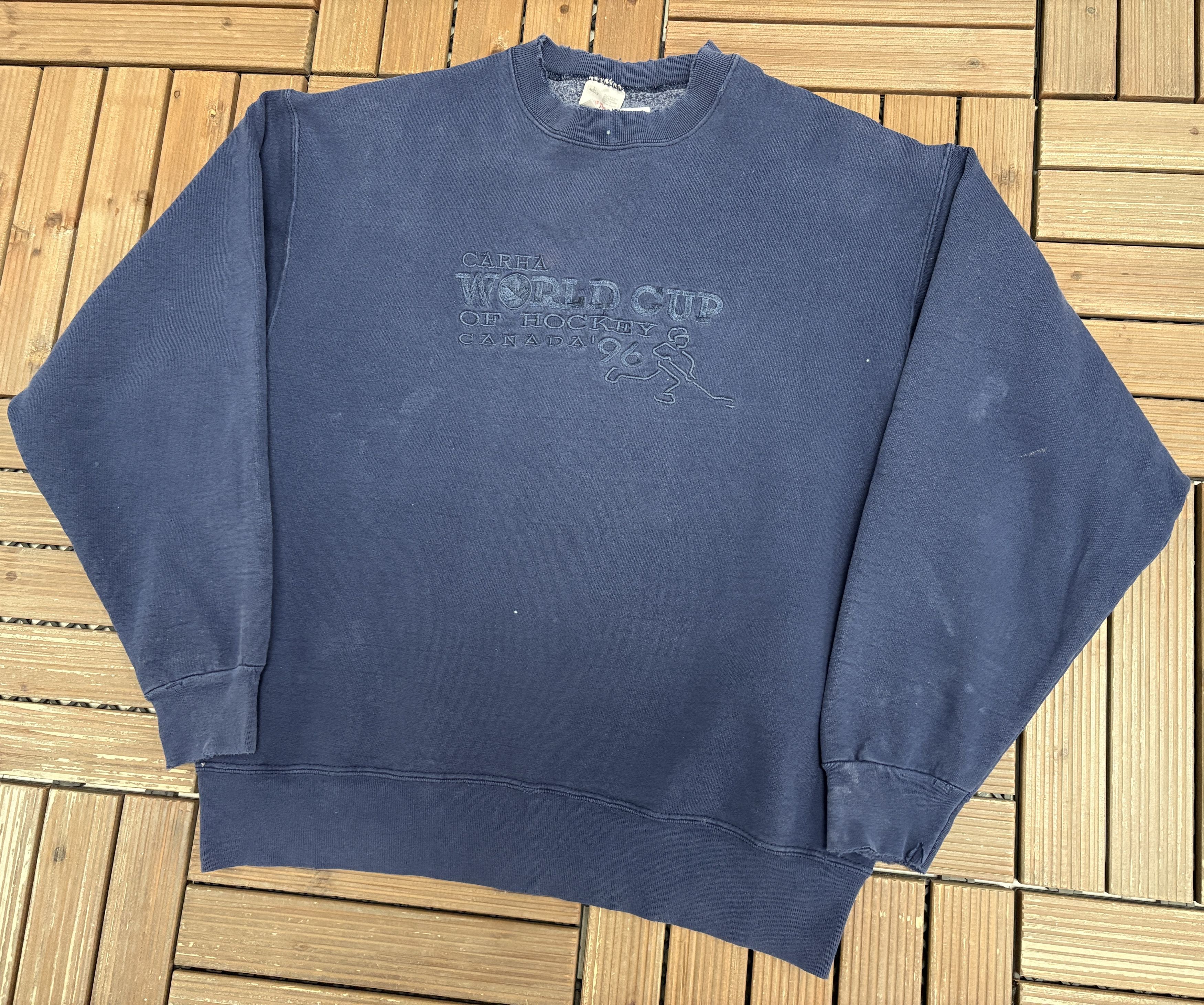 Vintage CARHA World Cup Of Hockey Vintage Crewneck Sweater Size US L / EU 52-54 / 3 - 2 Thumbnail