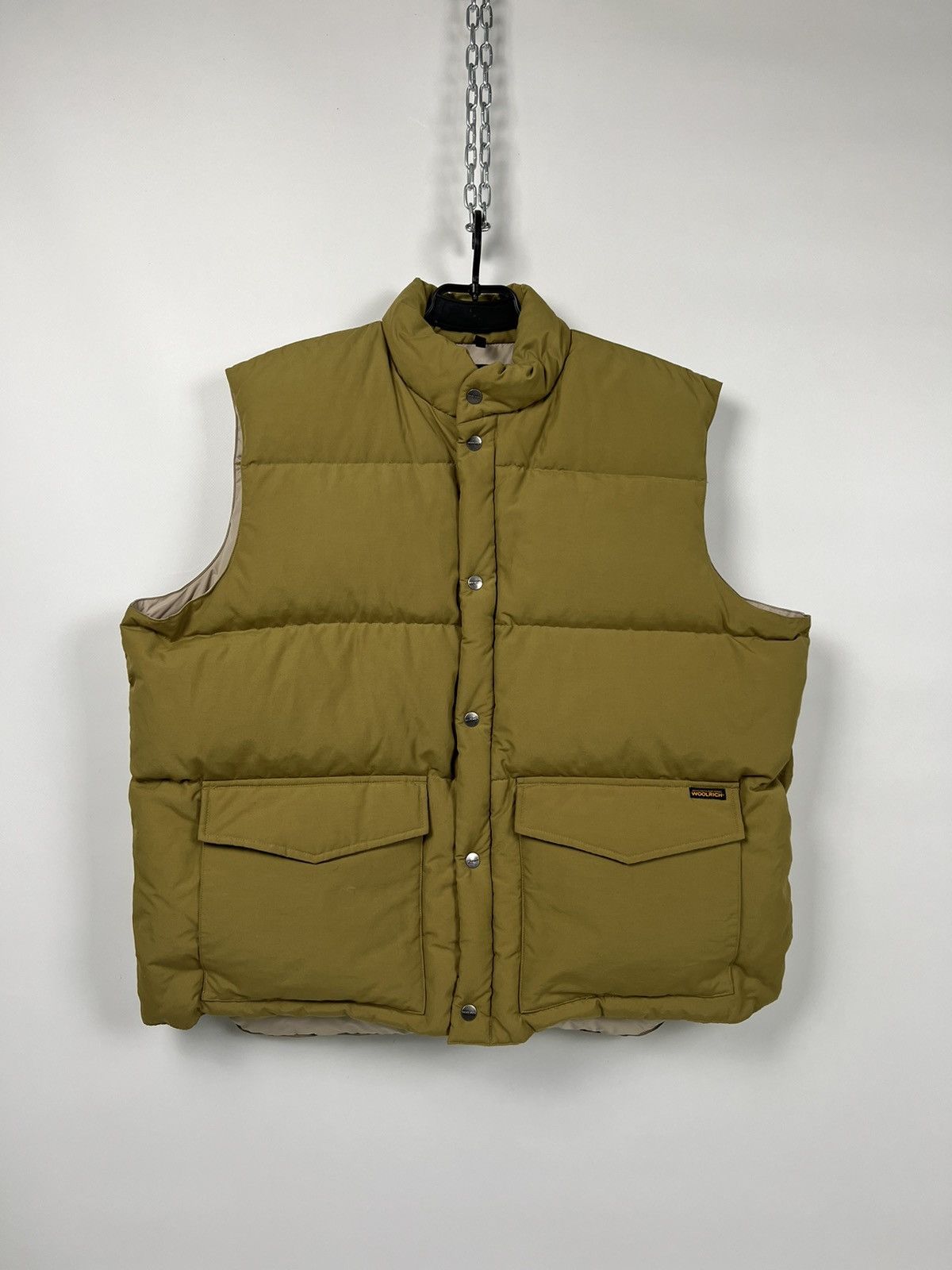 Image of Woolrich John Rich Bros Woolrich John Rich And Bros Puffer Down Vest Size Xxl in Olive, Men's