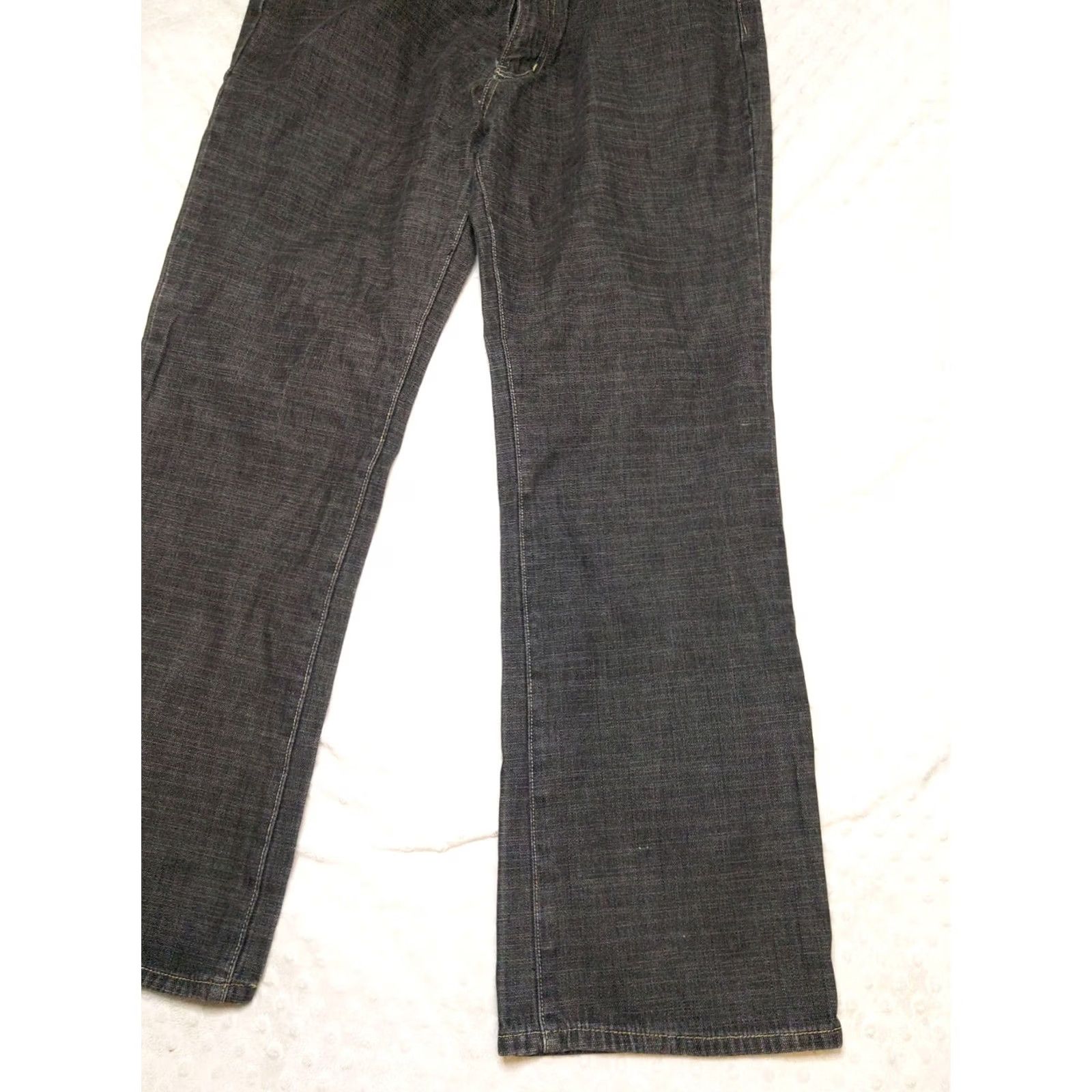 Denime BQB Jeans Womens Size 17 Regular Mid Rise Denim Black 31x30 Embroidery Bohemian 90s Jeans Mens? Size 38" / US 16 / IT 52 - 4 Thumbnail