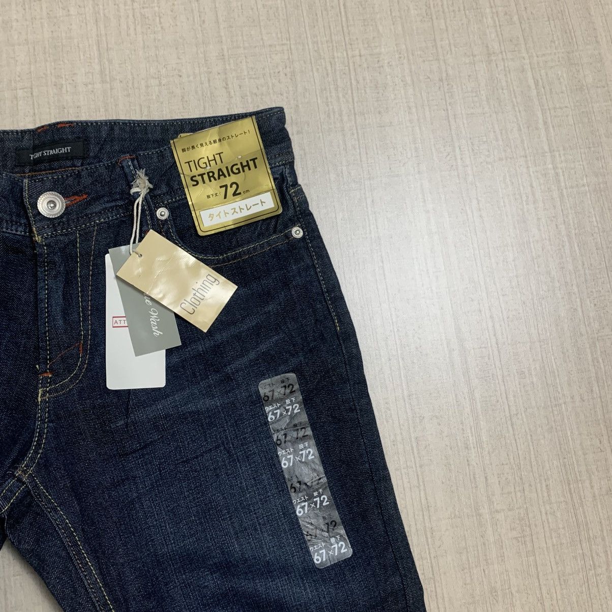 Japanese Brand japanese size 67x72 tight straigh washed denim jean Size US 28 / EU 44 - 6 Thumbnail
