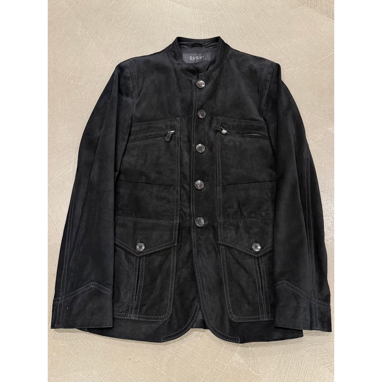 Gucci 2000s Gucci faded black suede safari jacket Size US L / EU 52-54 / 3 - 1 Thumbnail