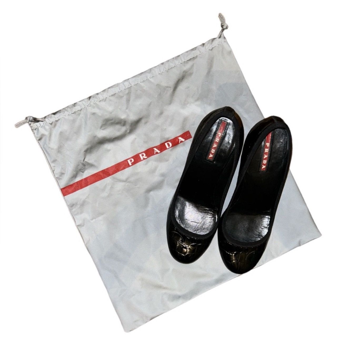 Prada PRADA Cocco Lux Print Black Croco Embossed Leather Pumps Size US 6 / IT 36 - 2 Thumbnail