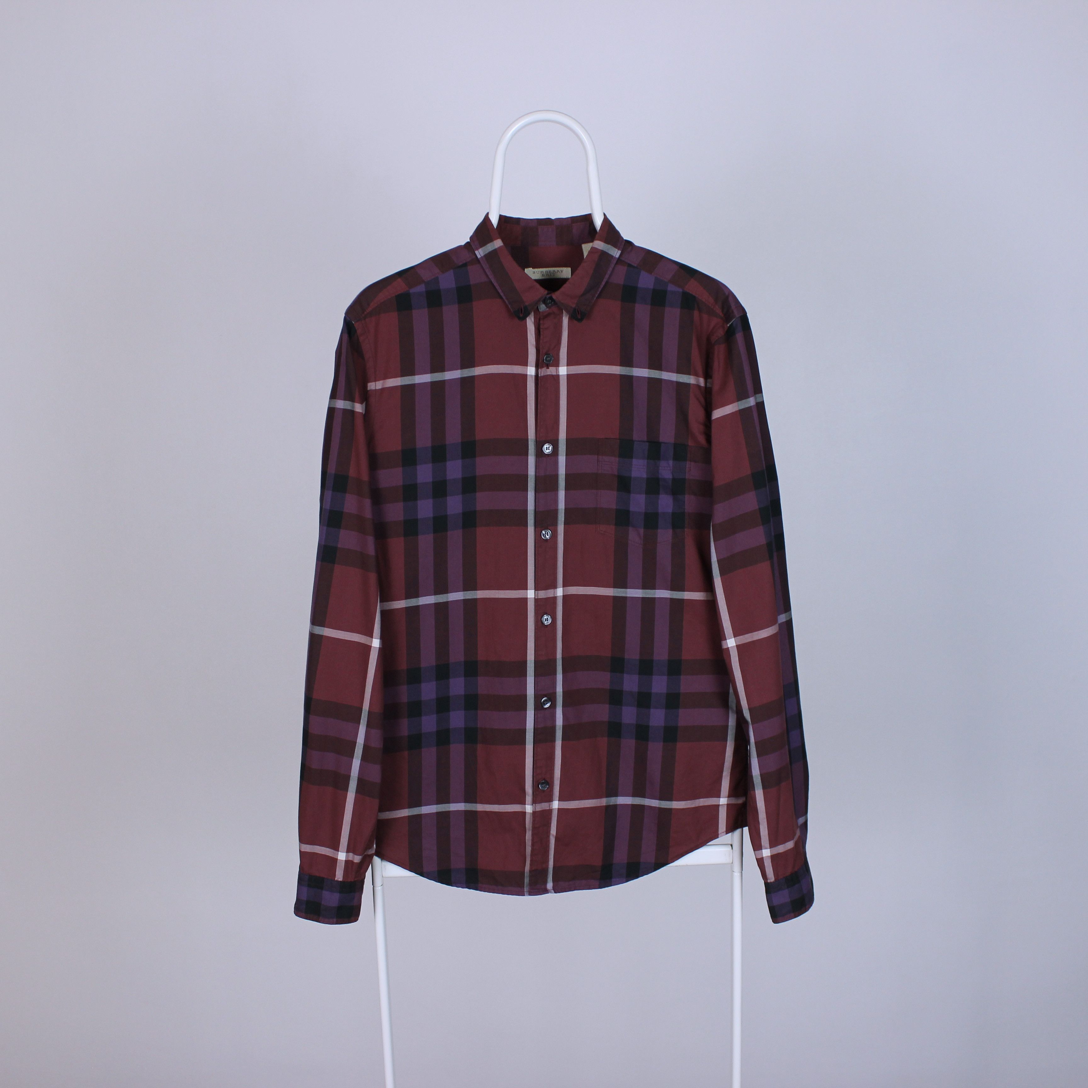 Burberry Burberry vintage button Ups shirt nova purple M cotton Size US M / EU 48-50 / 2 - 2 Thumbnail