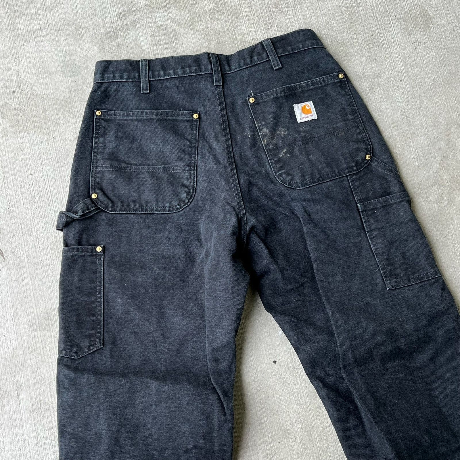 Carhartt × Vintage Carhartt black double knee work wear carpenter pants Size US 31 - 6 Thumbnail