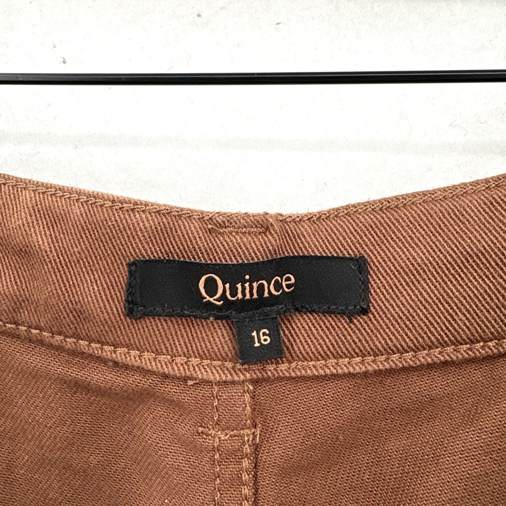 Quince Quince Pants Womens 16 Rust Organic Stretch Cotton Twill Straight Cropped Leg Casual Workwear Mens? Size 38" / US 16 / IT 52 - 4 Thumbnail