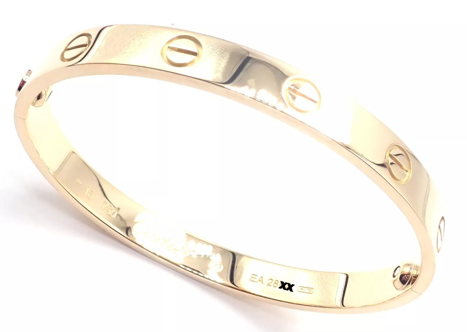 Cartier Cartier 18k Yellow Gold Love Bangle Bracelet Size 16 Paper Size ONE SIZE - 6 Thumbnail