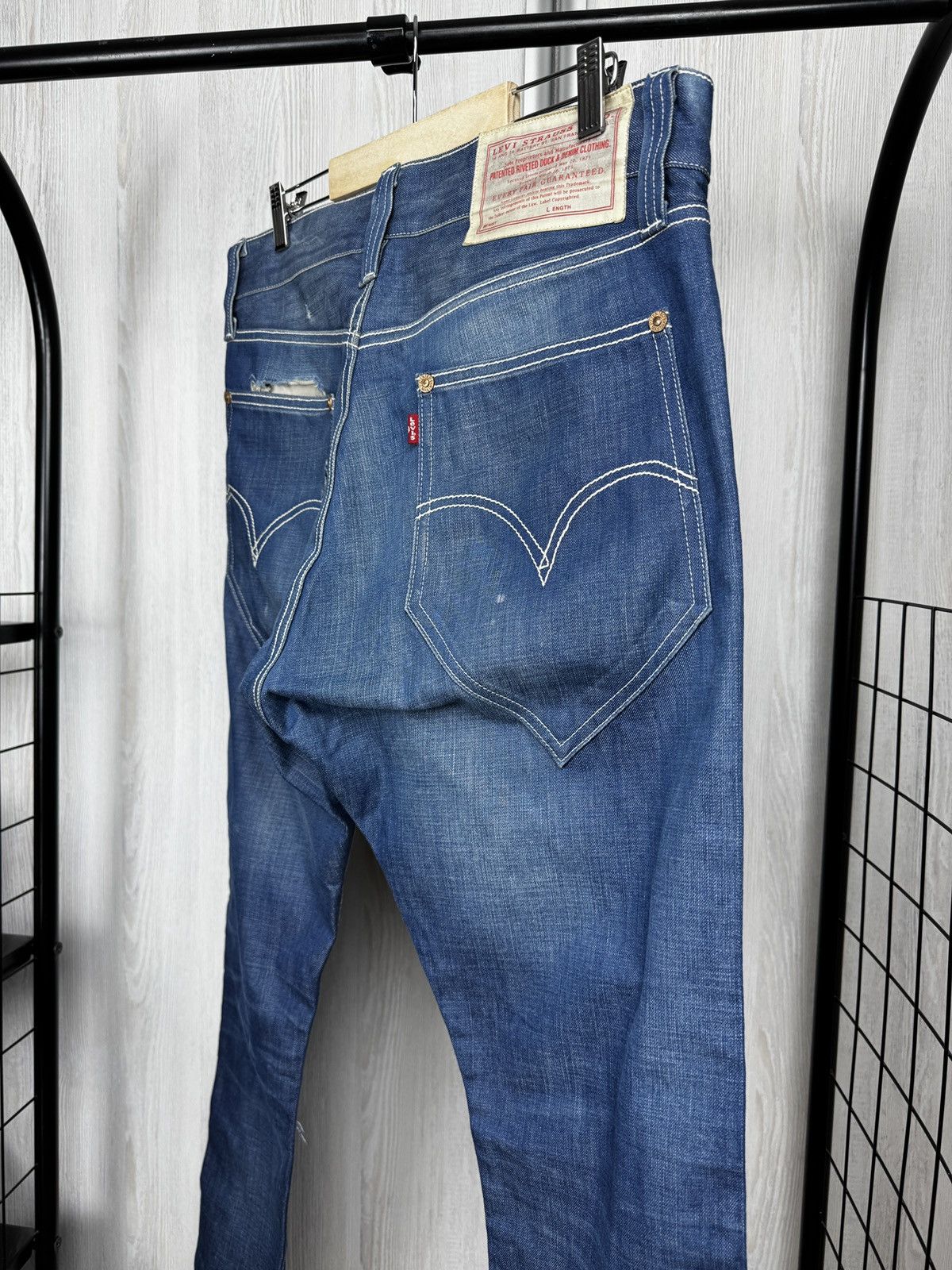 Levi's Vintage Clothing LEVI'S Patented Riveted Duck May 1873 Distressed Denim Jeans Size US 36 / EU 52 - 9 Thumbnail