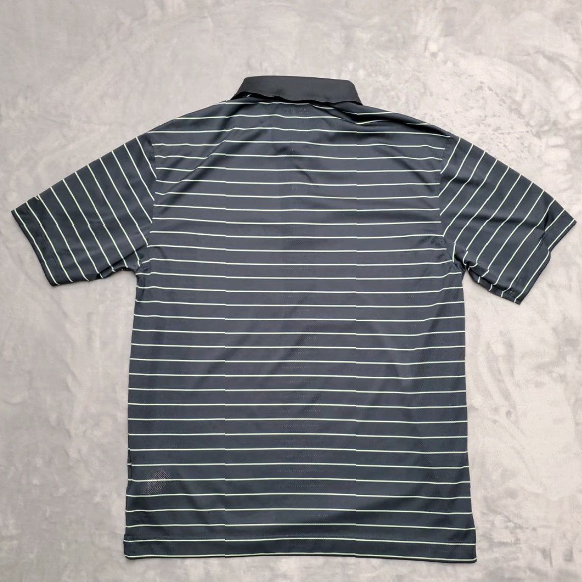 Nike NikeGolf Shirt Men M Green Striped FitDry Polo Short Sleeve Casual Golf Size US M / EU 48-50 / 2 - 7 Thumbnail