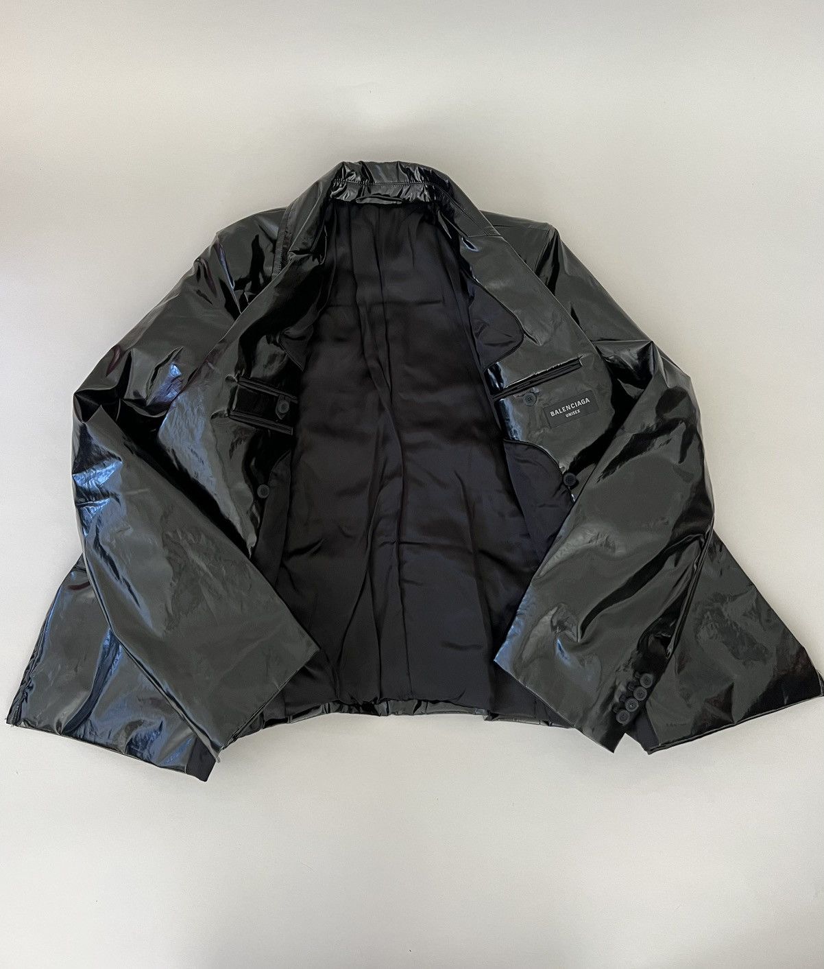 Balenciaga Balenciaga Crinkled coated-cotton jacket Size US M / EU 48-50 / 2 - 10 Thumbnail