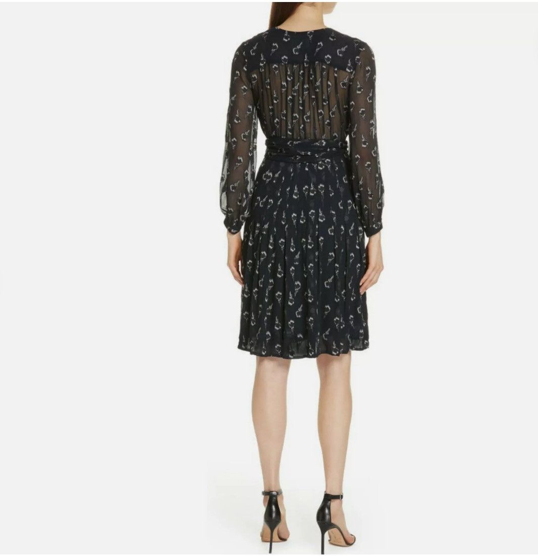 ba&sh ba&sh memory noir lady wrap dress with sash belt Size L / US 10 / IT 46 - 2 Thumbnail