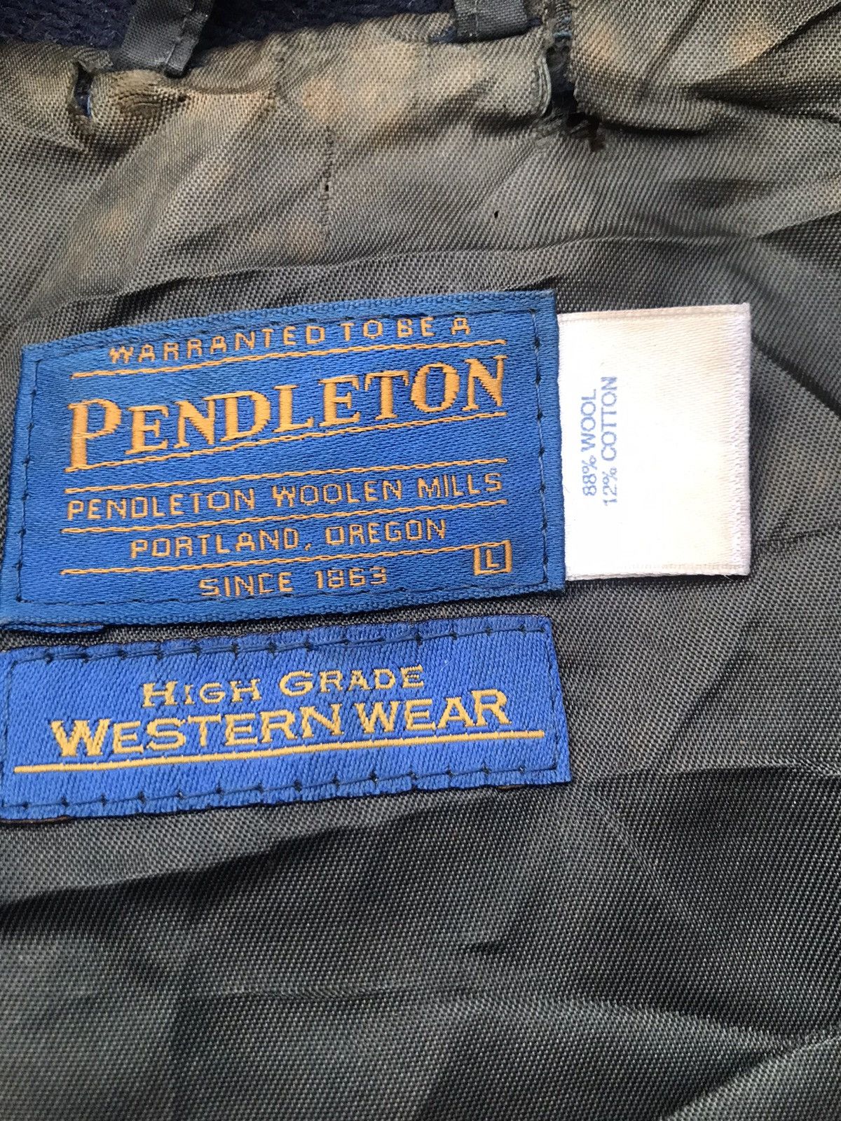 Pendleton × Vintage Pendleton Western Wear Wool Jacket Leather Sleeves Size US M / EU 48-50 / 2 - 25 Thumbnail