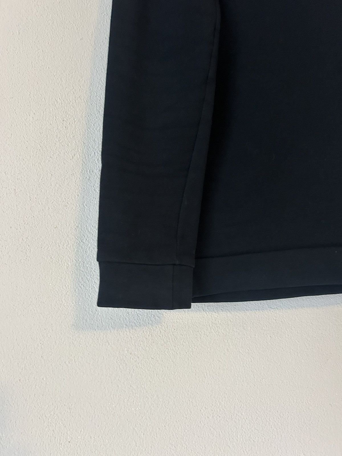 Prada Prada Leather-Trimmed Black Sweatshirt - Size S Size S / US 4 / IT 40 - 5 Thumbnail