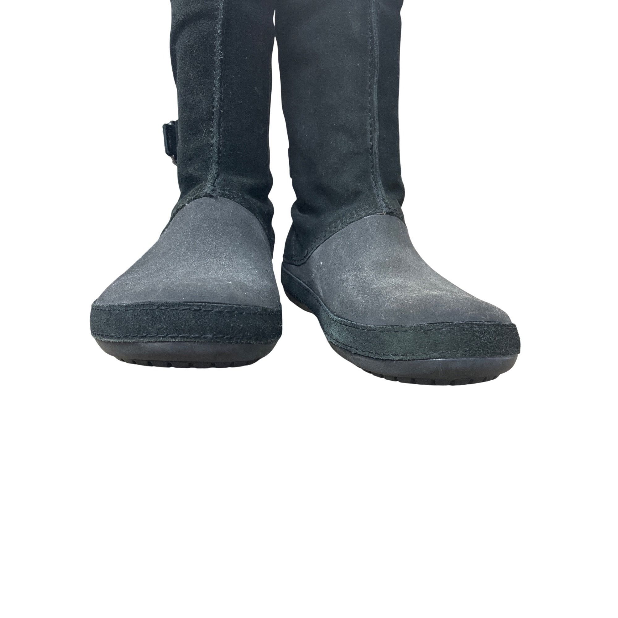 Crocs Crocs Faux Leather Fur Lined Womans Black Mid Calf Winter b Size US 8 / IT 38 - 10 Thumbnail