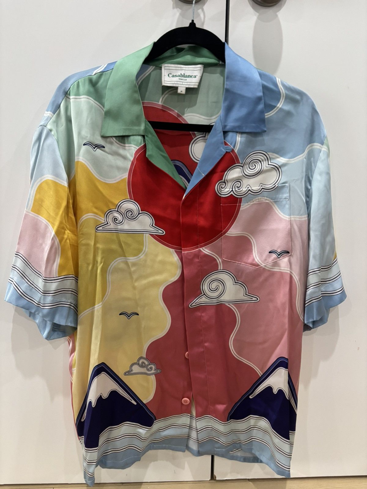Casablanca Casablanca Cuban Collar Short Sleeve Silk Shirt Size US M / EU 48-50 / 2 - 2 Thumbnail