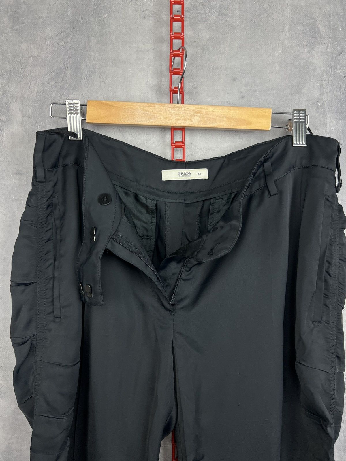 Prada Prada Milano Black Tab Viscose Women’s Pants Sz 42 Size 28" / US 6 / IT 42 - 10 Thumbnail