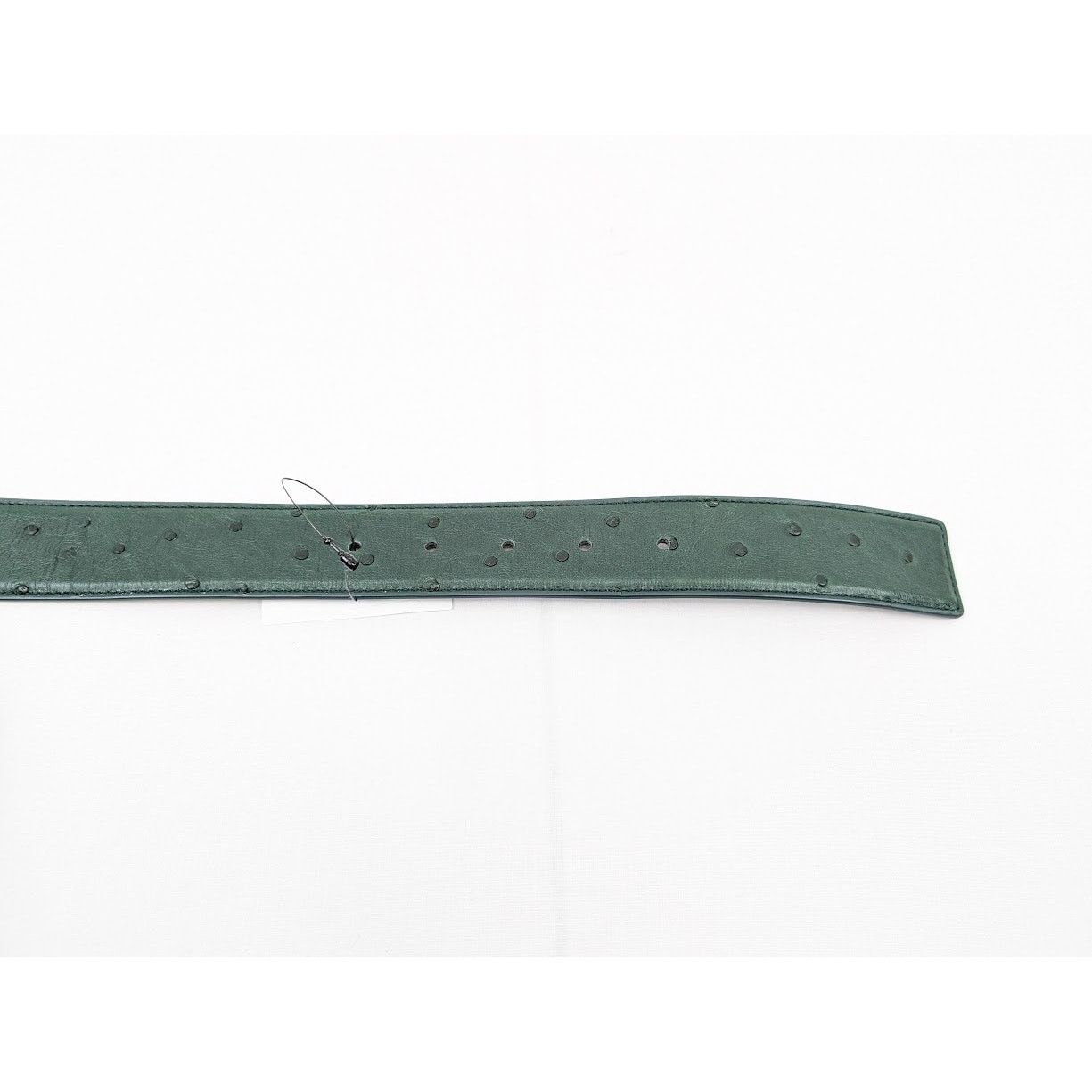 Bottega Veneta o1rshd1 Size: 85 / Struzzo Light Calf Belt in Pine Green Size 32 - 7 Thumbnail