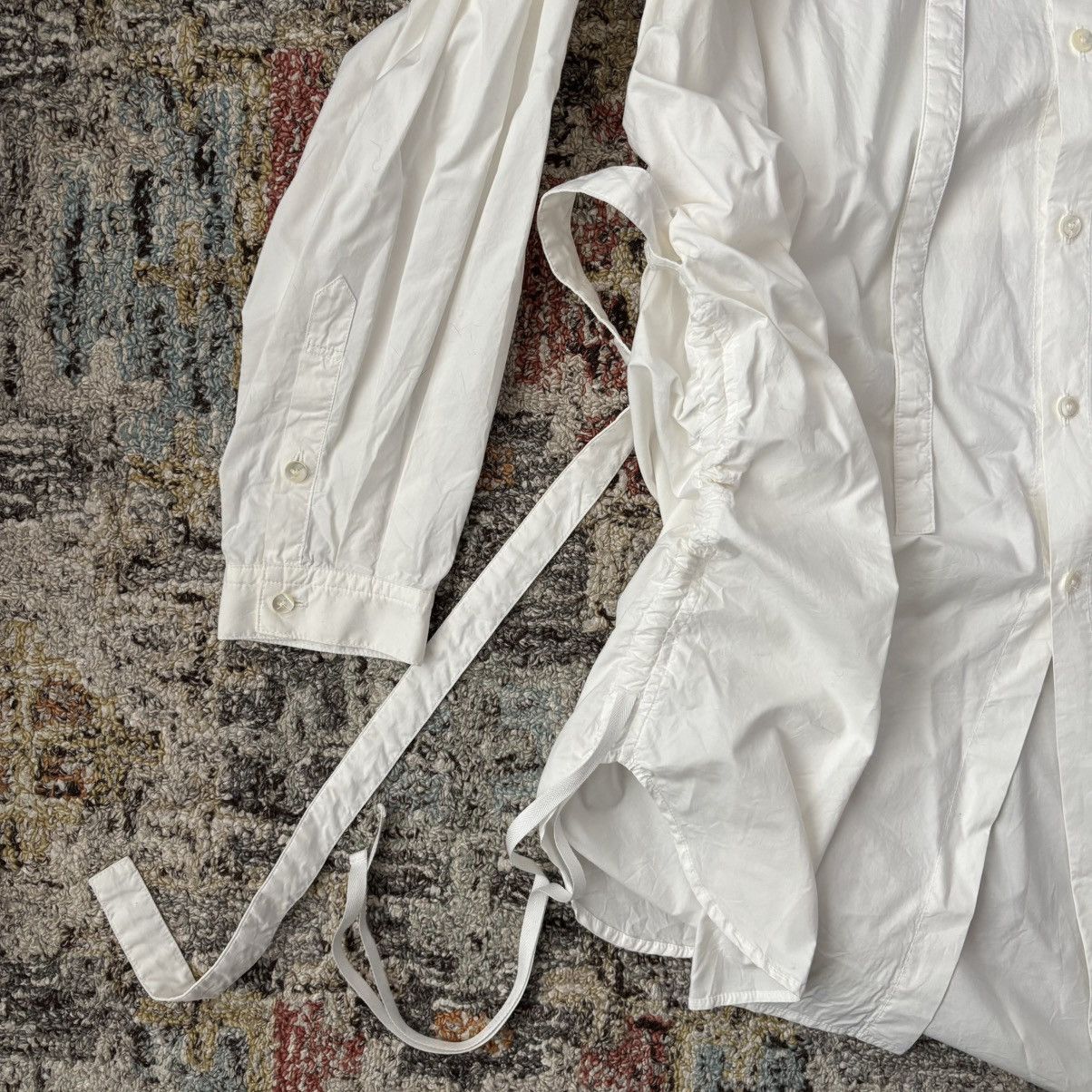 The Viridi-anne Pull Up Gathered Long Shirt cotton bondage strap gathered Size US M / EU 48-50 / 2 - 3 Thumbnail