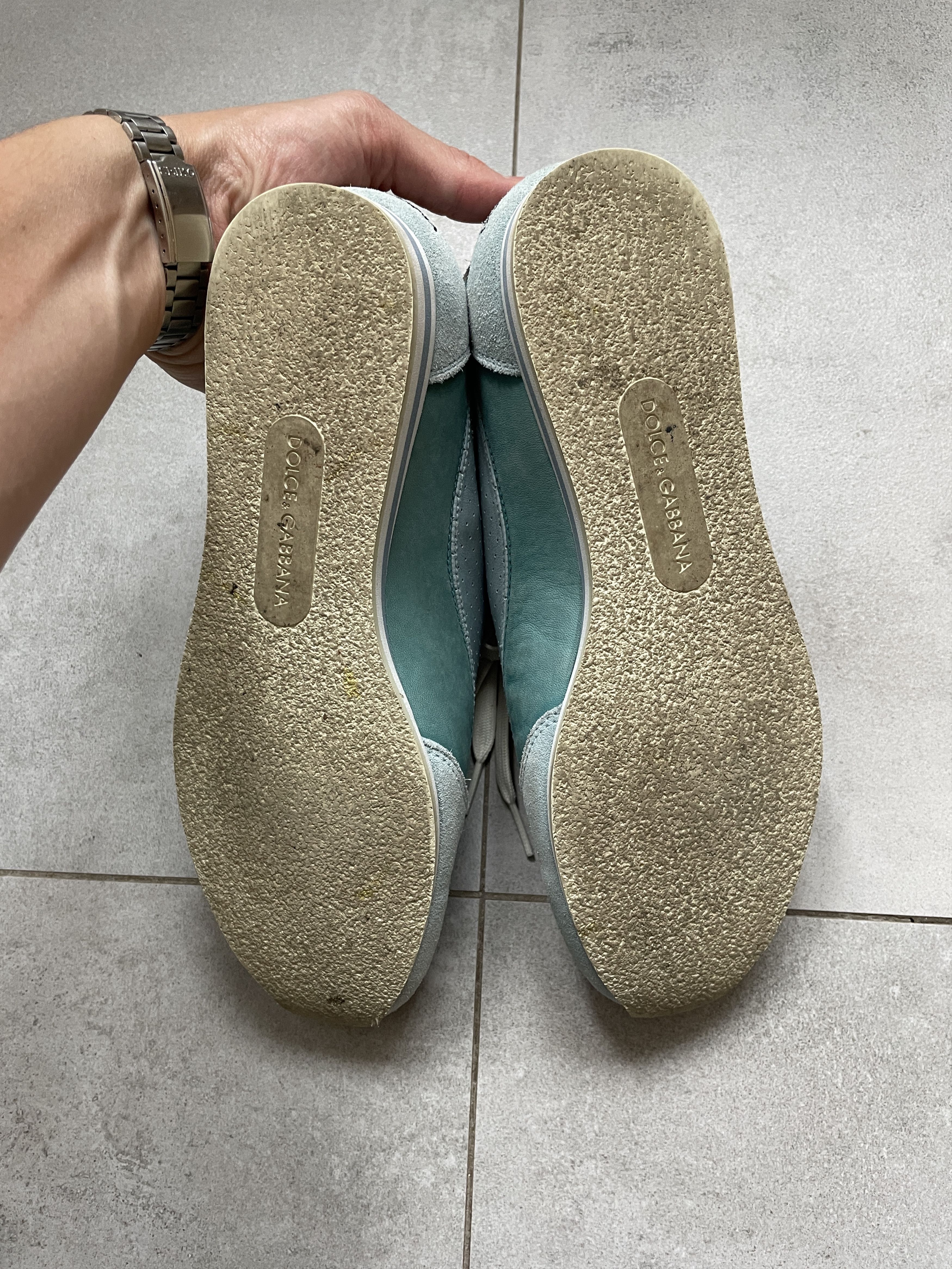 Dolce & Gabbana Y2K DOLCE GABBANA BABY BLUE TRAINERS SNEAKERS Size US 9 / EU 42 - 9 Thumbnail