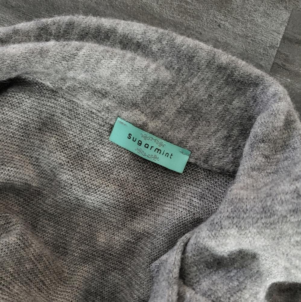 Designer Grey Heathered Sugarmint Duster Cardigan Size S / US 4 / IT 40 - 3 Thumbnail