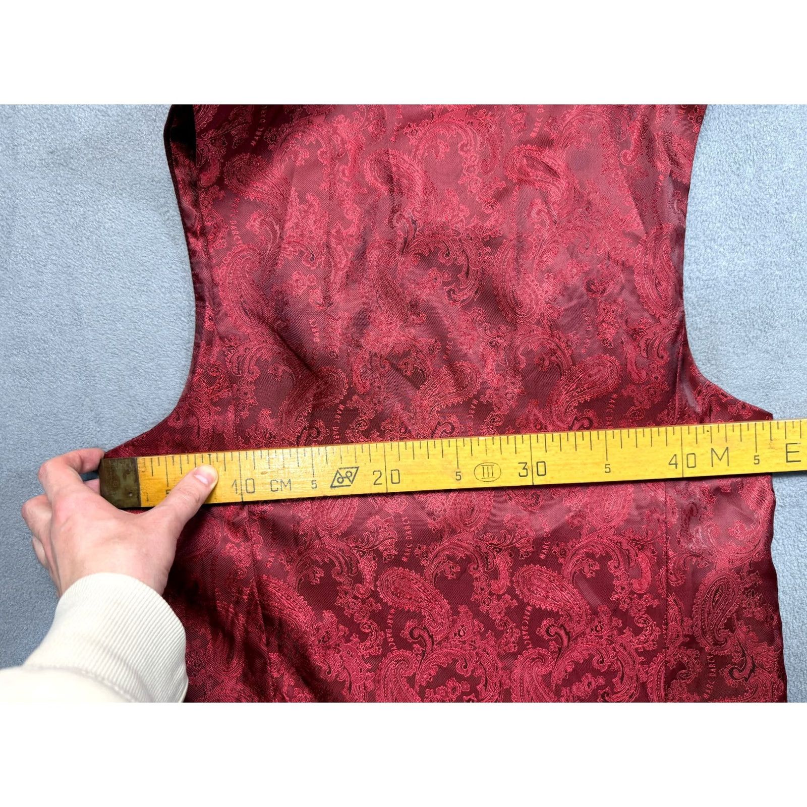 Marcs Marc Darcy Kelvin Red Paisley Vest Waistcoat Mens 38 Suit Gilet Vest Style 3 Piece Mens Size 38 Red Paisley Pattern Shirtless? Size US XXS / EU 40 - 2 Thumbnail