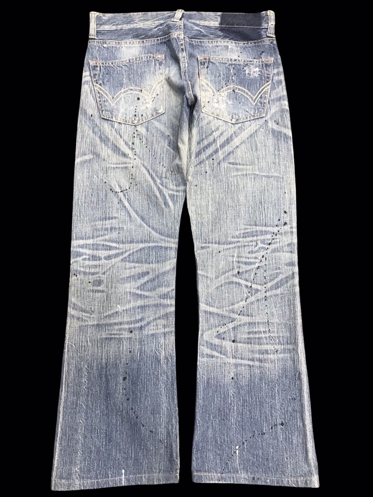 Edwin 💥BOOTCUT💥ARCHIVAL EDWIN DISTRSSD PAINT SPLATTER DENIM F170 Size US 32 / EU 48 - 2 Thumbnail