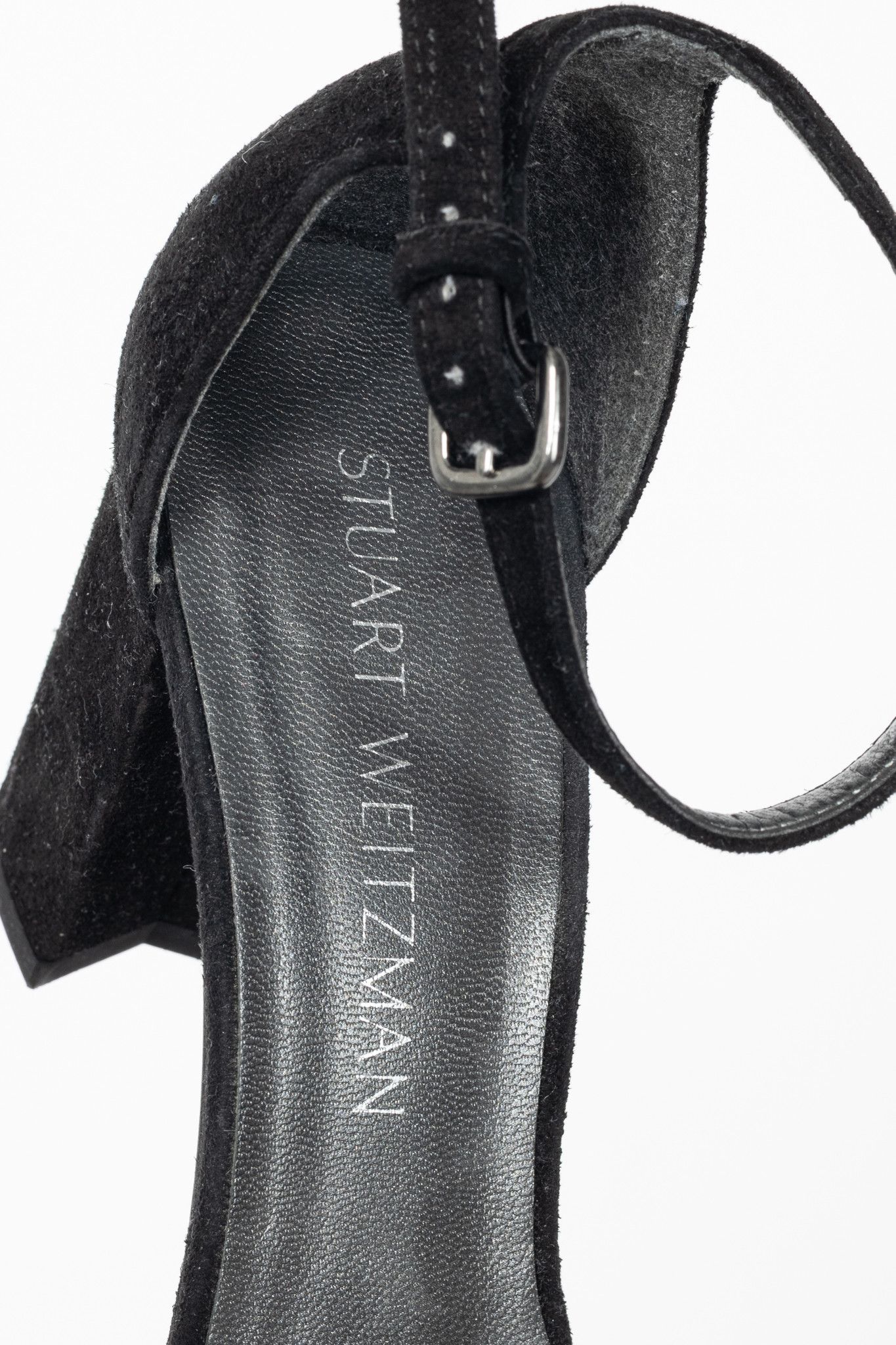 Stuart Weitzman Stuart Weitzman NearlyNude Black Suede Ankle-Strap Sandals Size US 6 / IT 36 - 8 Thumbnail