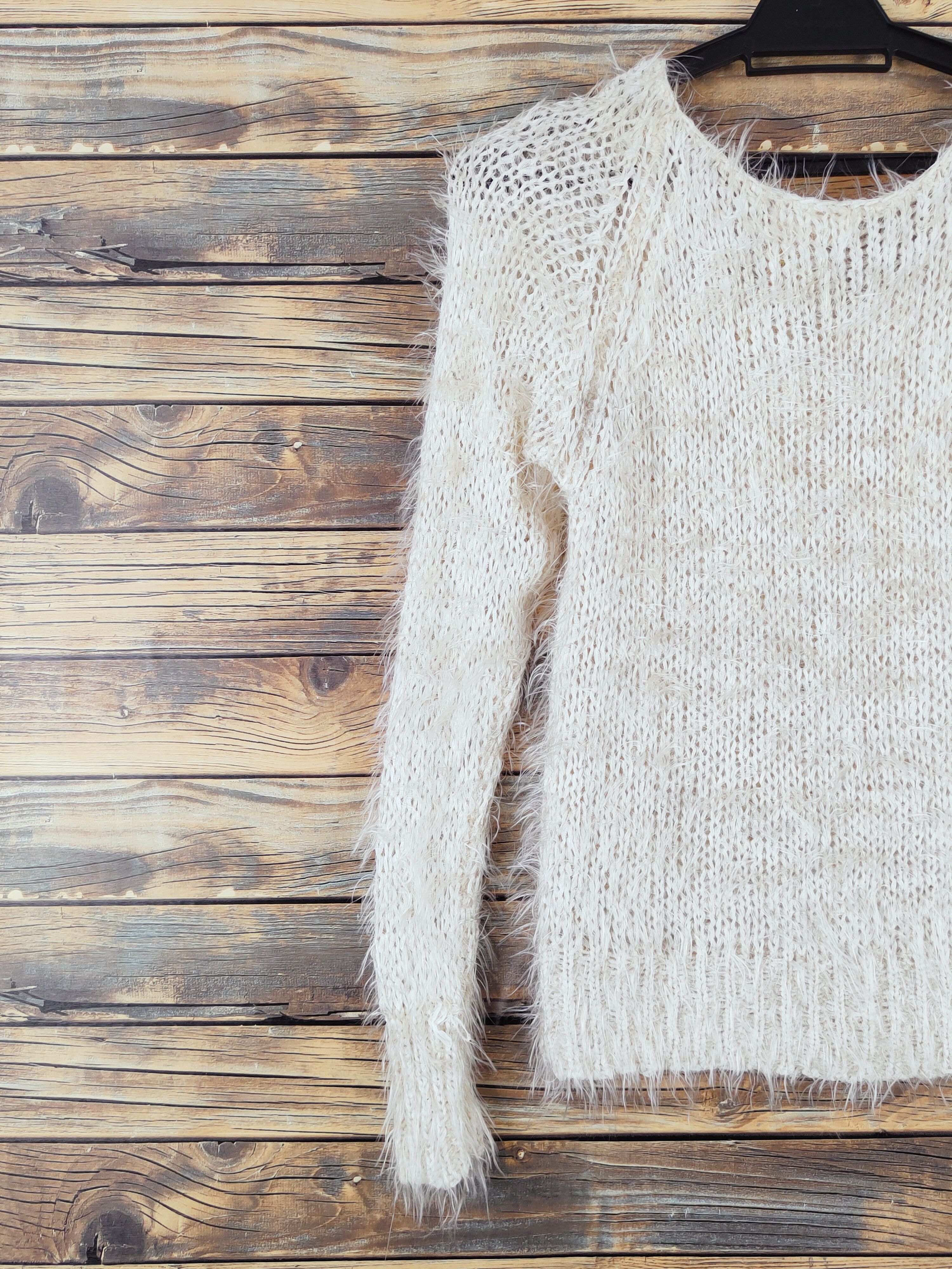 Japanese Brand × Vintage Lovely Girl Beige Shang Shaggy Fur Mohair Knitwear #W977 Size S / US 4 / IT 40 - 7 Thumbnail