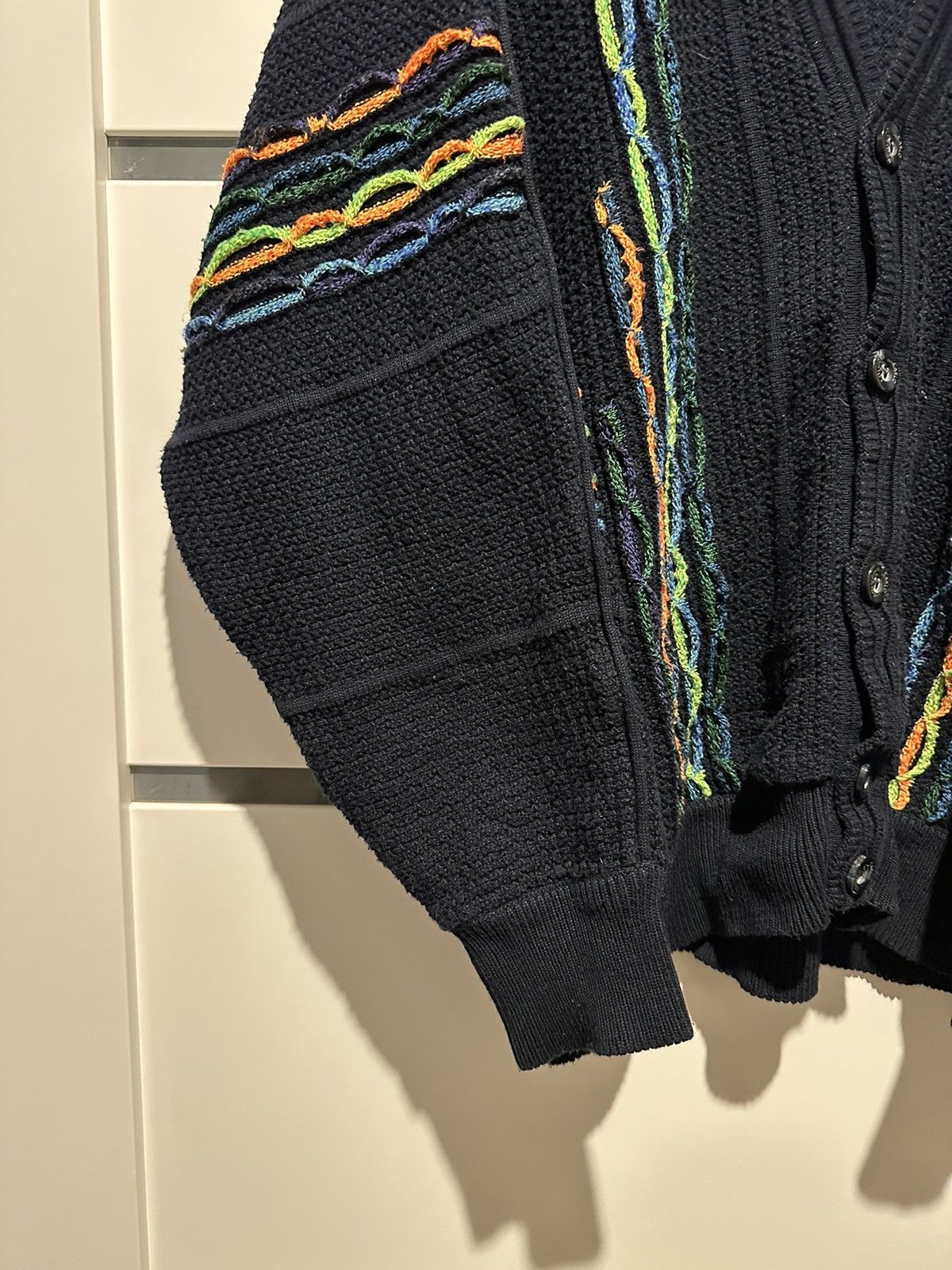 Carlo Colucci Vintage Carlo Colucci cable knit cardigan navy Size US XL / EU 56 / 4 - 2 Thumbnail