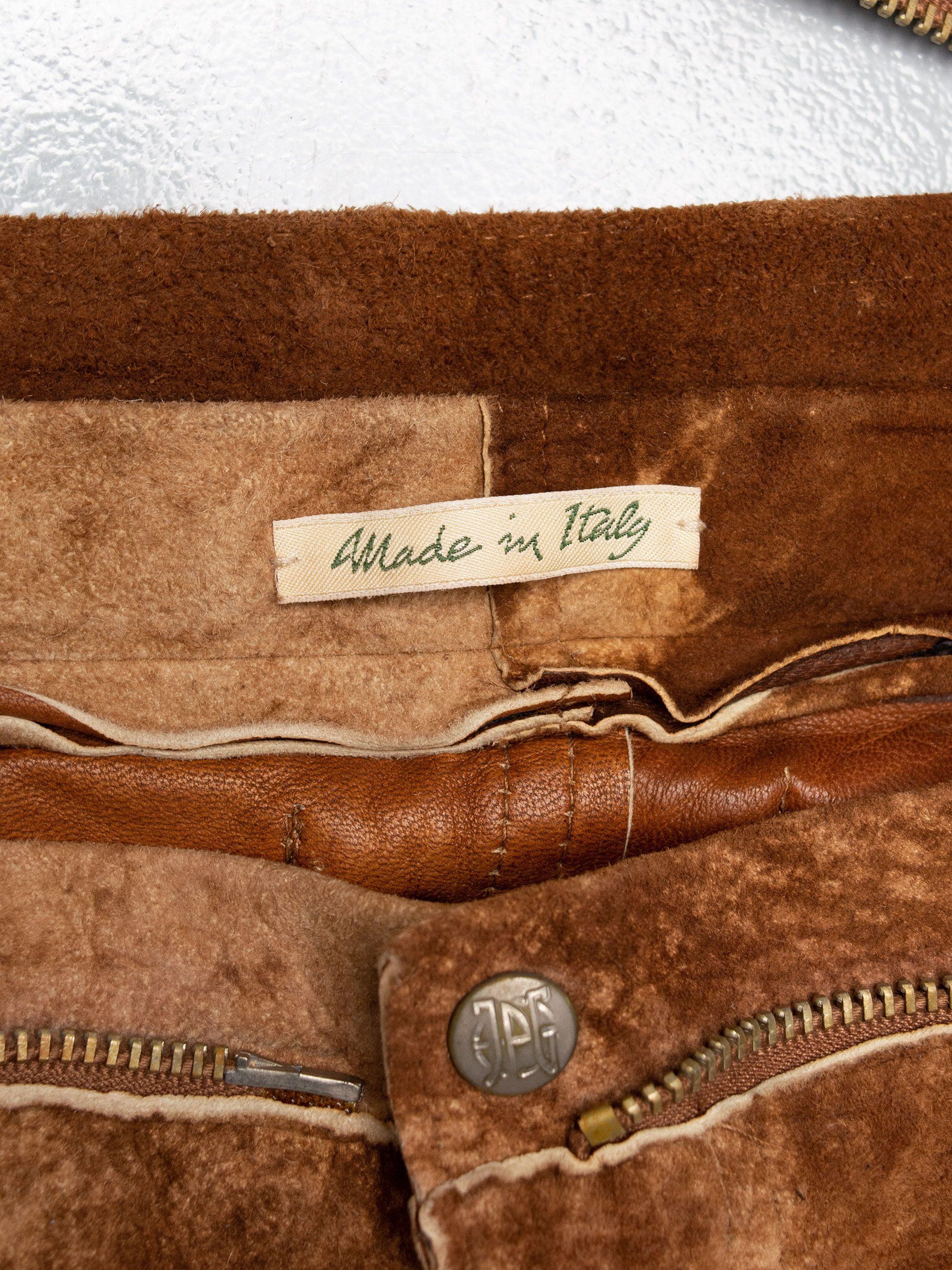 Jean Paul Gaultier JPG.Jean's - (vintage) - men's belted cowhide leather pants Size US 38 / EU 54 - 13 Thumbnail