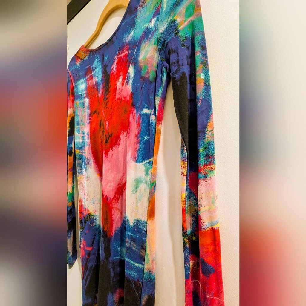 Just Cavalli Just Cavalli Multicolour Heart Bodycon Long Sleeved Dress Size M / US 6-8 / IT 42-44 - 8 Thumbnail