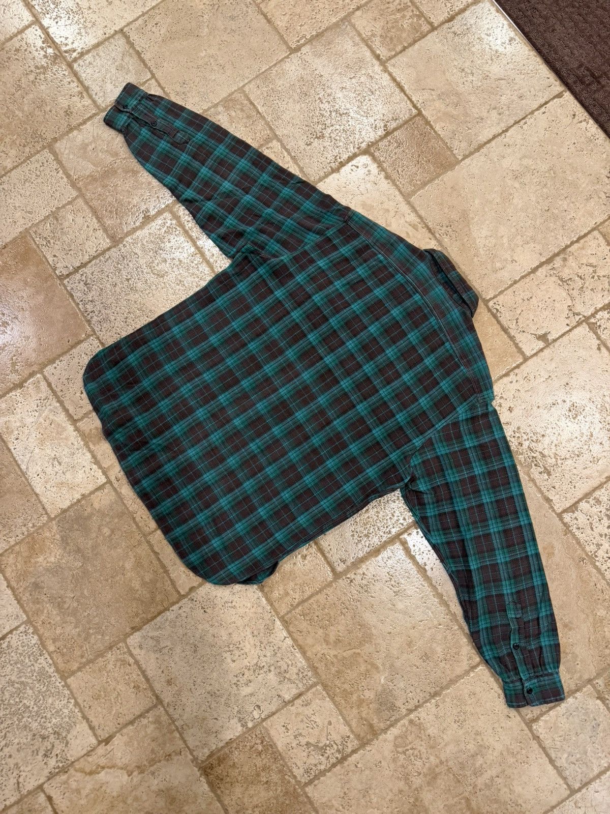 RRL Ralph Lauren RRL Ralph Lauren Vintage 90s Green/Brown Check Flannel Shirt Size US L / EU 52-54 / 3 - 13 Thumbnail