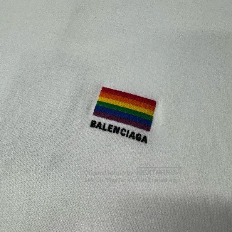 Balenciaga Balenciaga Rainbow Flag White Hoodie Size US XS / EU 42 / 0 - 2 Thumbnail