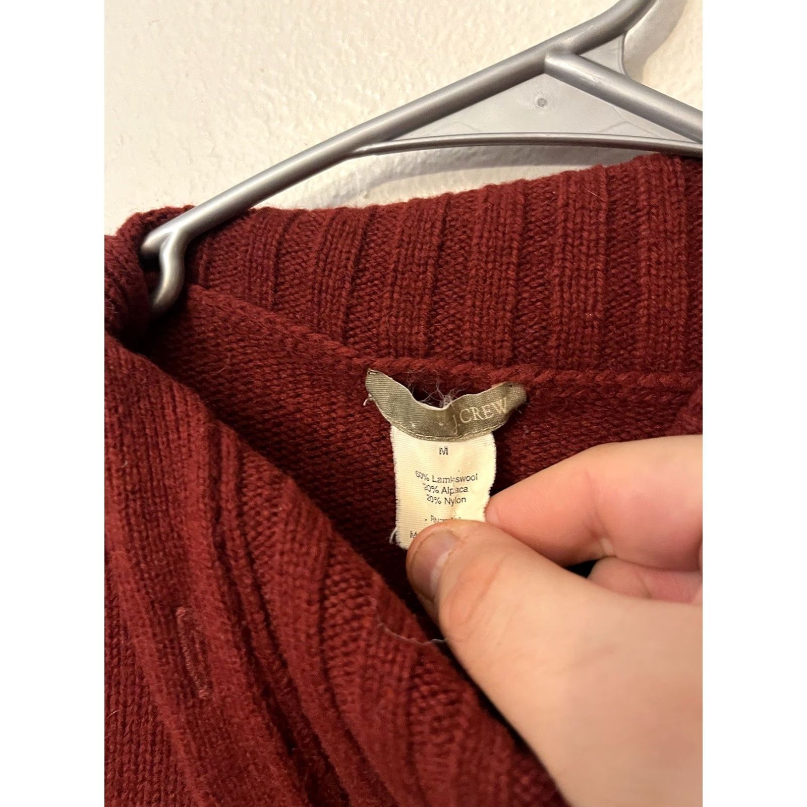 J.Crew J. Crew Pullover Knit Red Lambswool Blend Turtleneck Sweater M Preppy Classic Womens Size M / US 6-8 / IT 42-44 - 3 Thumbnail
