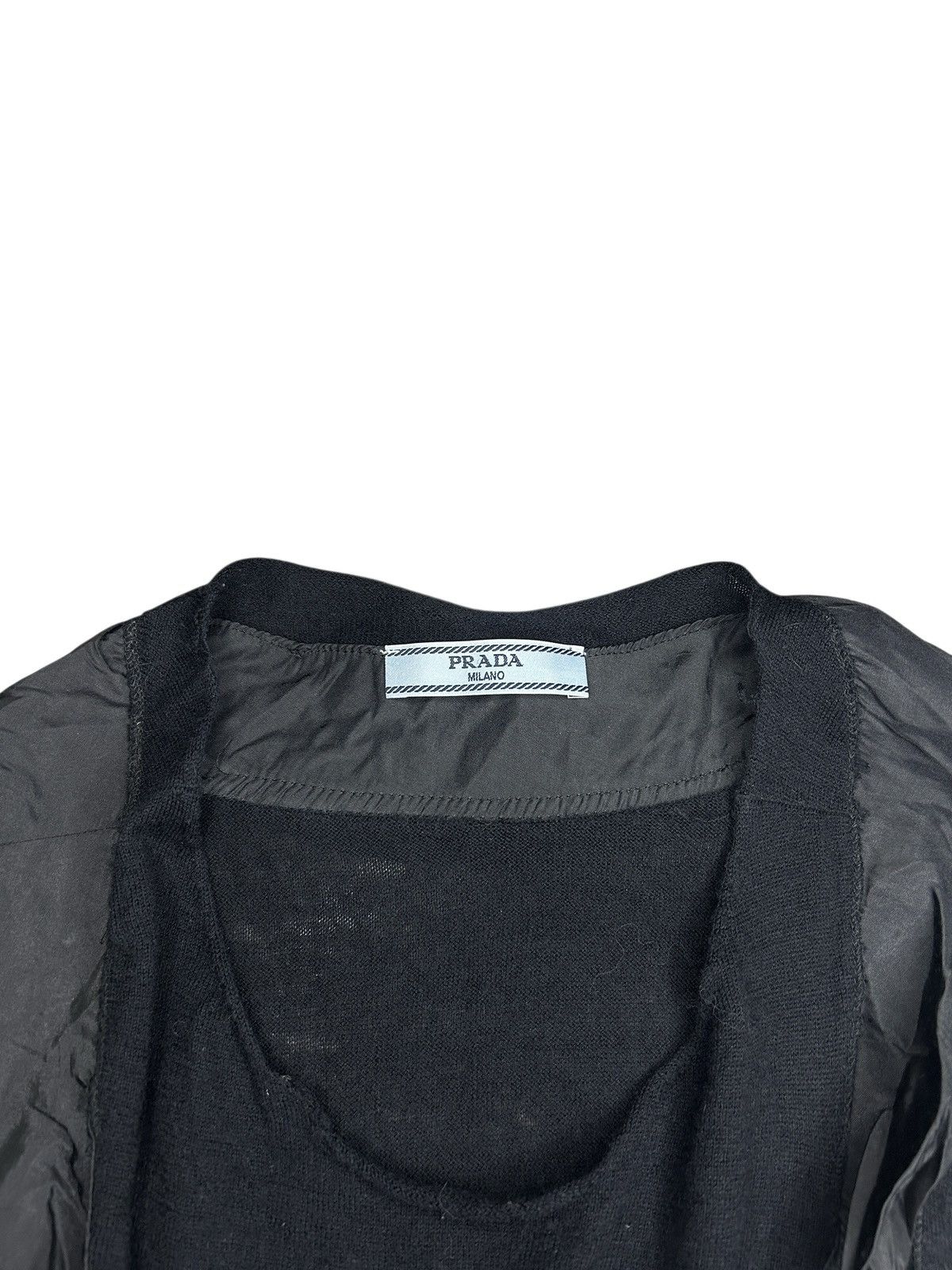 Prada 00s Knitted Bow Blouse Size M / US 6-8 / IT 42-44 - 2 Thumbnail