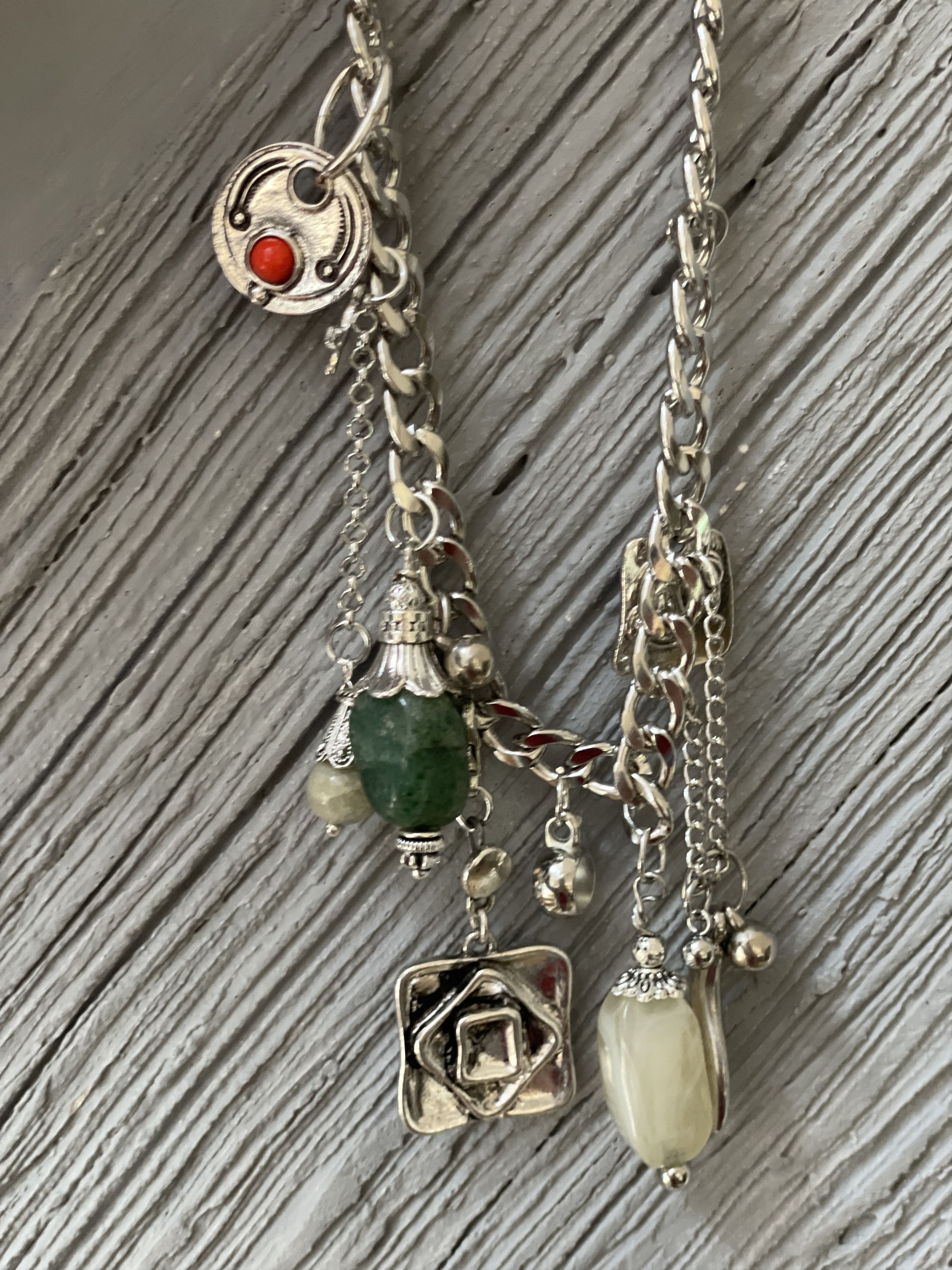 Other Necklace with 9 charms choker with natural stone Size ONE SIZE - 7 Thumbnail