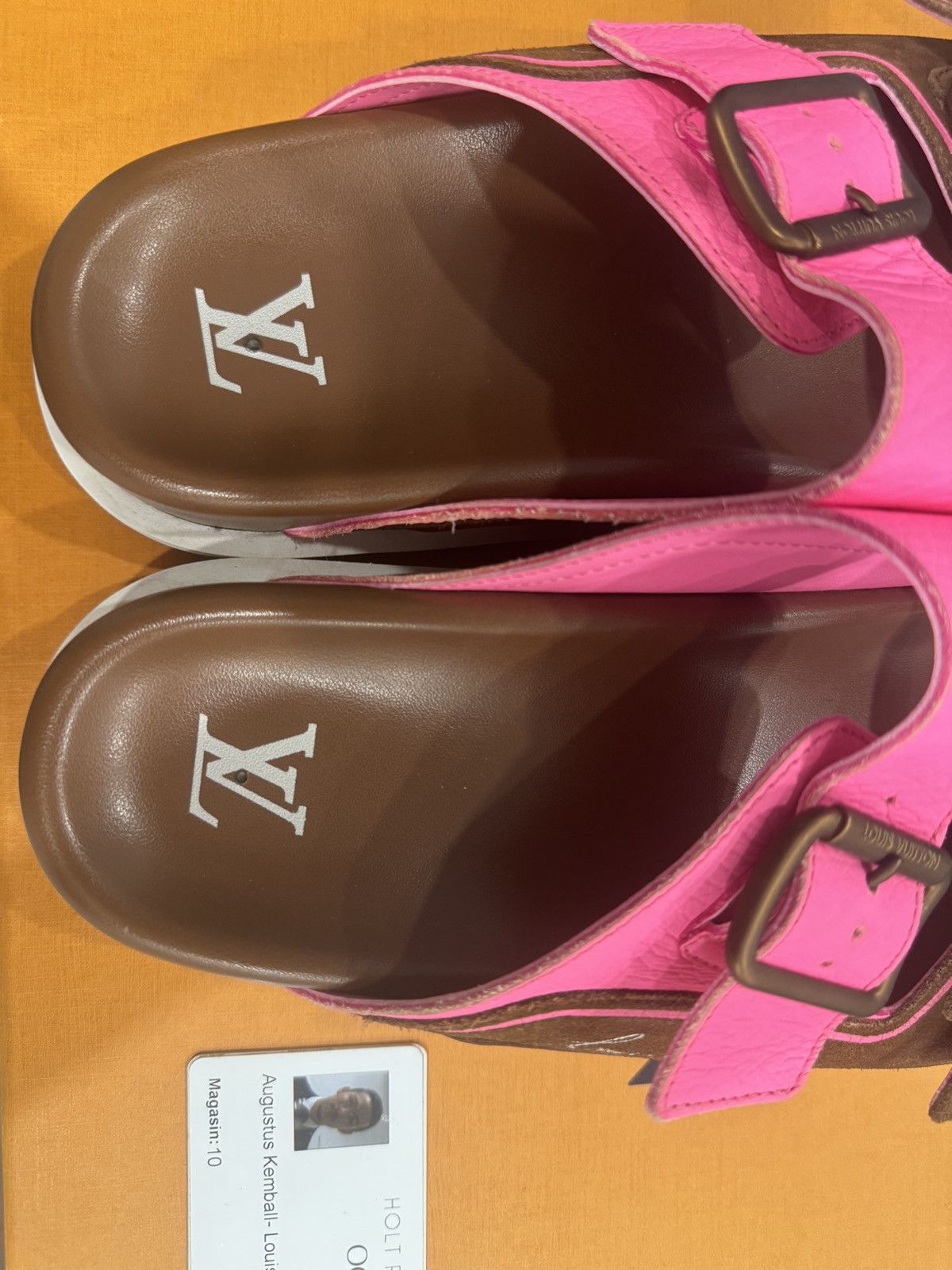 Louis Vuitton Louis Vuitton Trainer Mule Pink/Camel LV8 Size US 9 / EU 42 - 6 Thumbnail