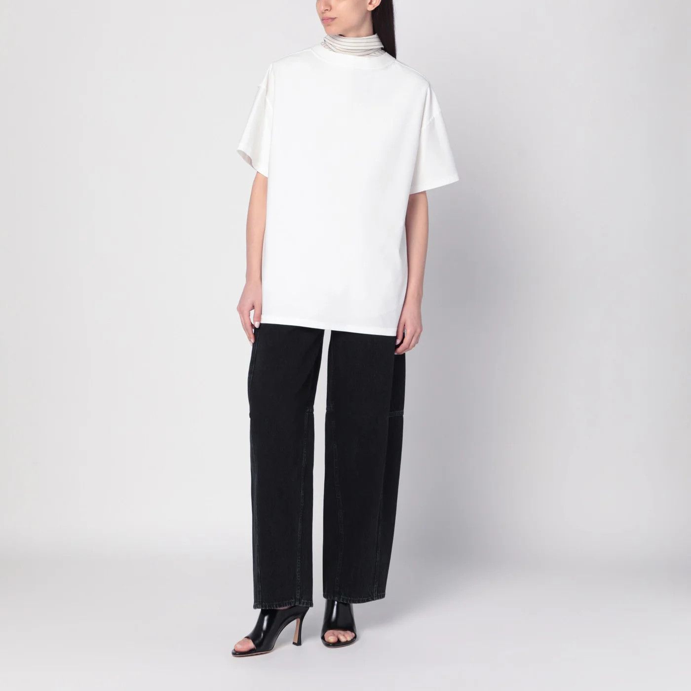 Maison Margiela o1d2blof0426 Short Sleeve T-Shirt in White Size M / US 6-8 / IT 42-44 - 2 Thumbnail